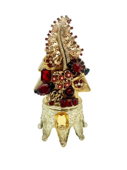 HANDMADE VINTAGE JEWELRY CHRISTMAS TREE