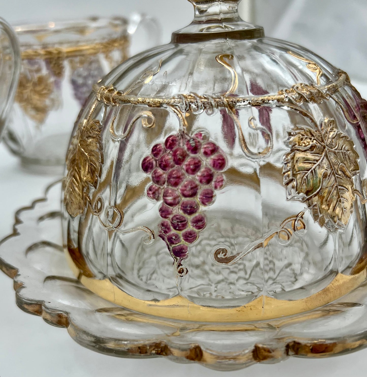 RARE EAPG DARLING GRAPE AND LEAF BRUNCH SET