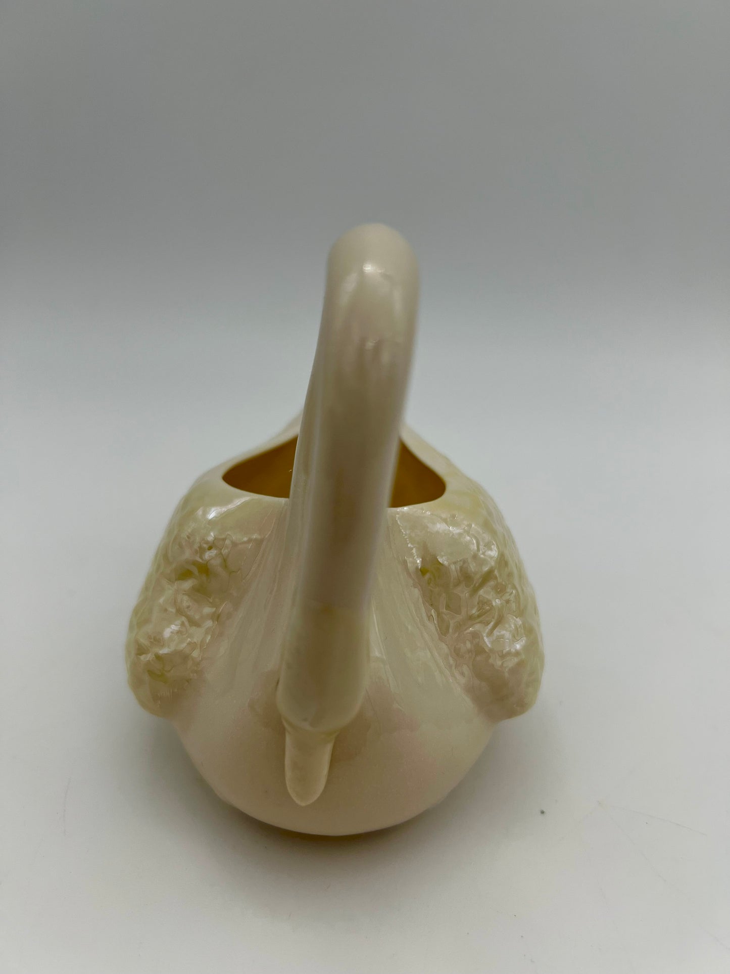 VINTAGE BELLEEK IRELAND SWAN CREAMER/GRAVY BOAT