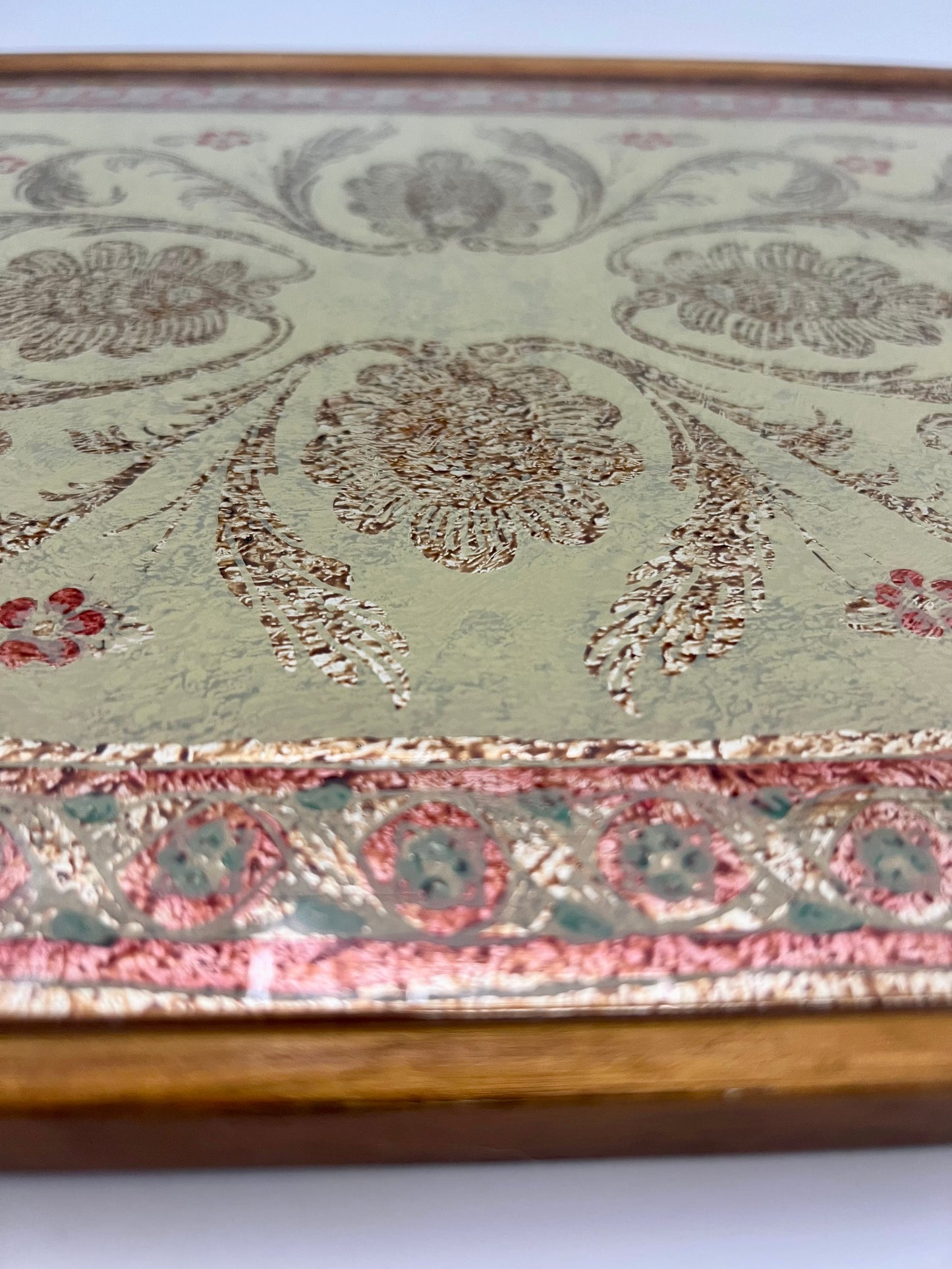 VINTAGE ROBERT M. WEISS HAND MADE PERUVIAN SERVING TRAY