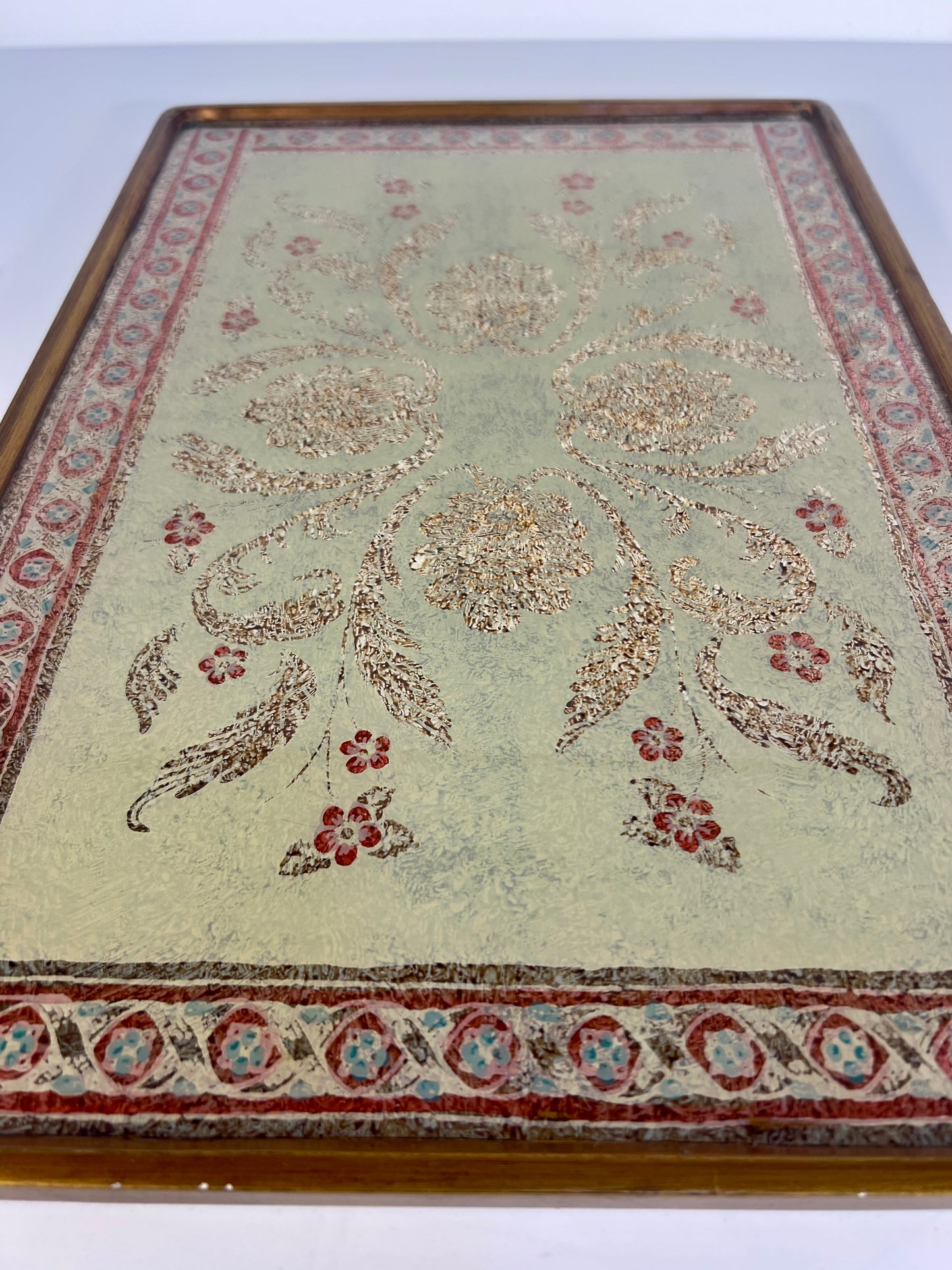 VINTAGE ROBERT M. WEISS HAND MADE PERUVIAN SERVING TRAY
