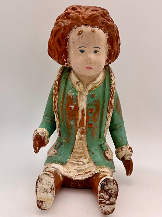 VINTAGE ITALIAN DOLL WOOD SCULPTURE