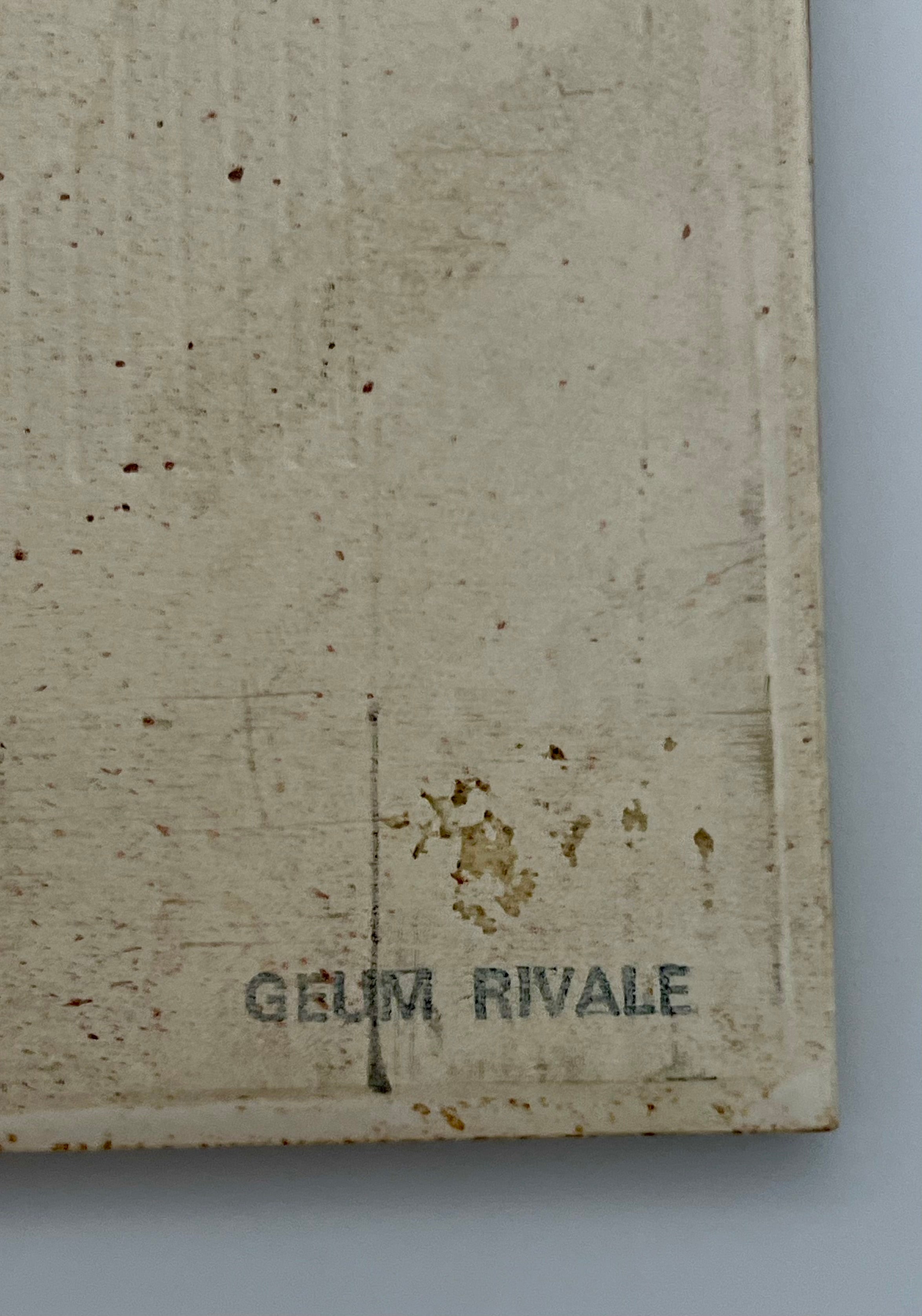 VINTAGE DANISH HANDICRAFT PRESSED FLOWER CERAMIC WALL PLAQUE — GEUM RIVALE — SCANDINAVIAN BOTANICAL ART