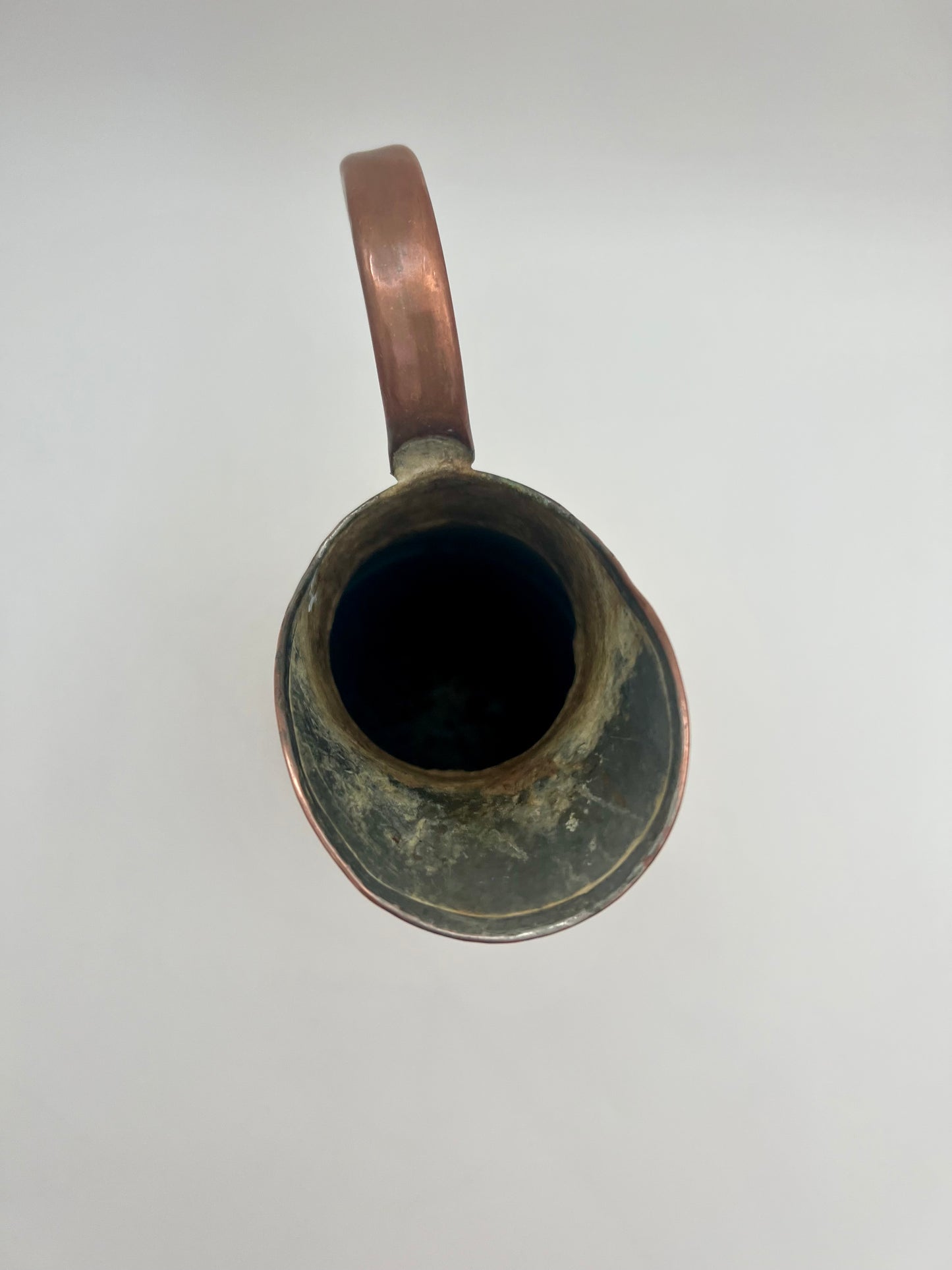 ANTIQUE ENGLISH COPPER AND BRASS PITCHER, CIRCA 1860s