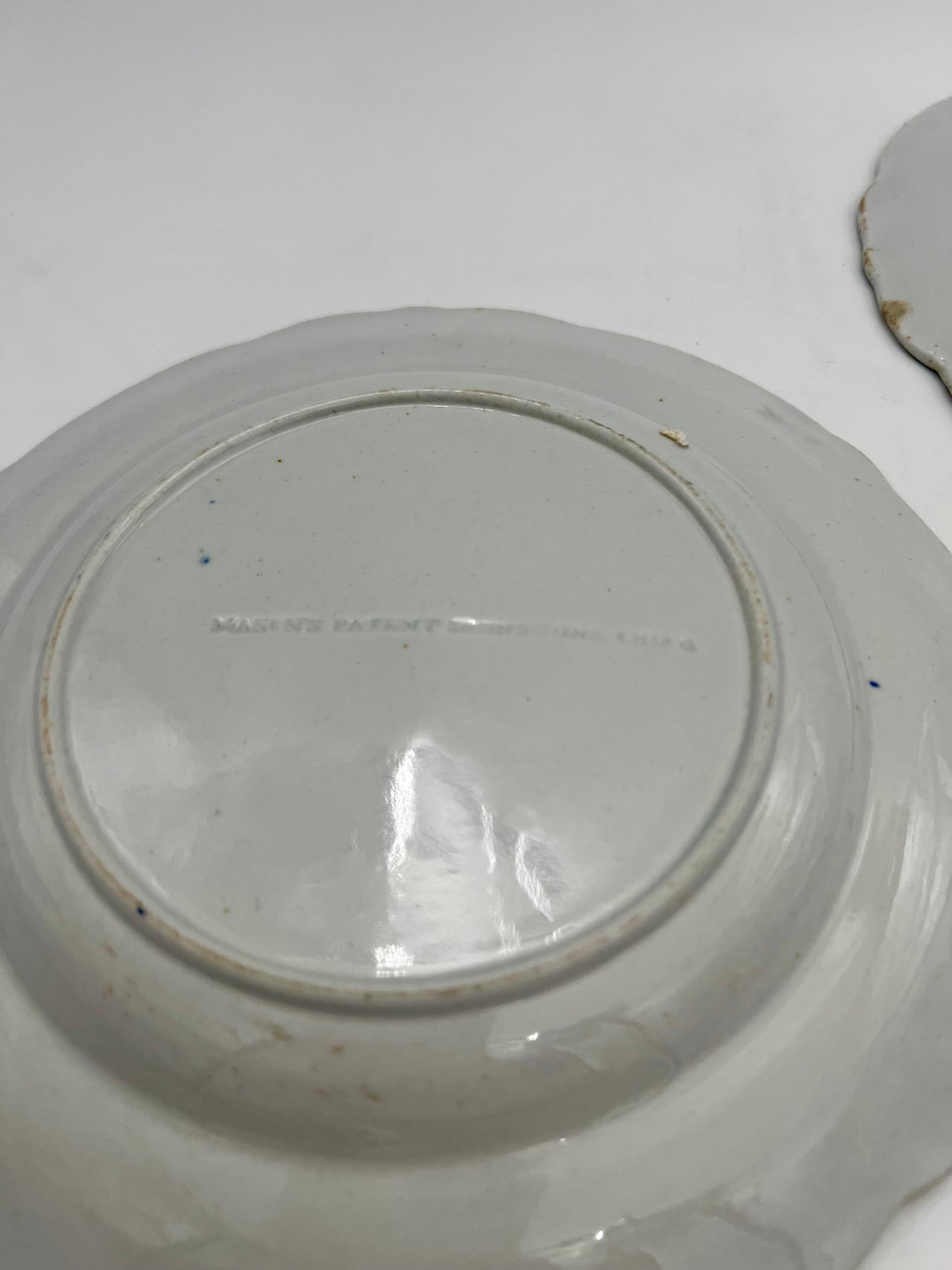 MASON'S IRONSTONE BLUE FLORAL SALAD/DESSERT PLATES, SET OF 4, CIRCA 1815-1830