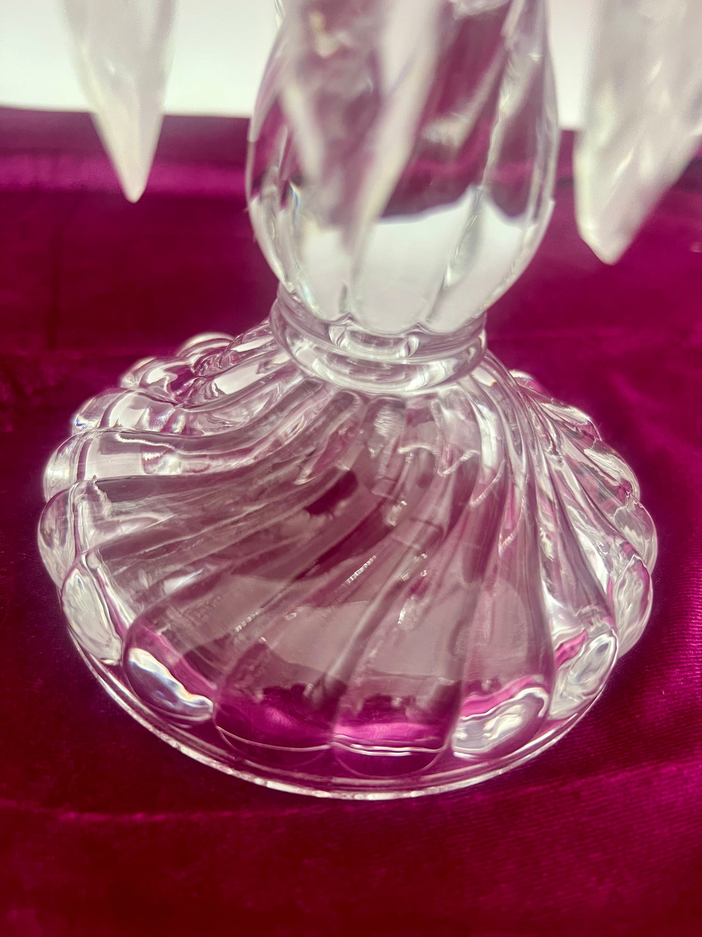 VINTAGE FOSTORIA CANDLESTICK HOLDERS AND PRISMS