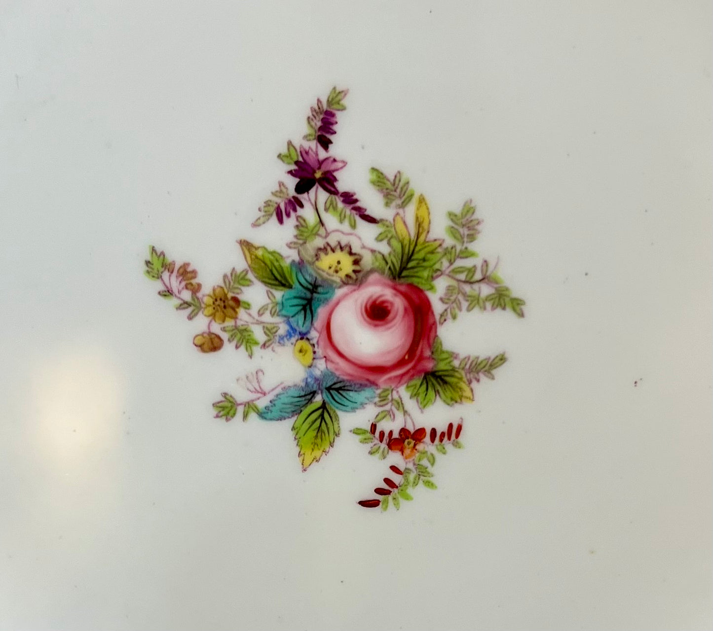 VINTAGE ENGLISH FINE BONE CHINA SALAD/DESSERT PLATES, SET OF 12