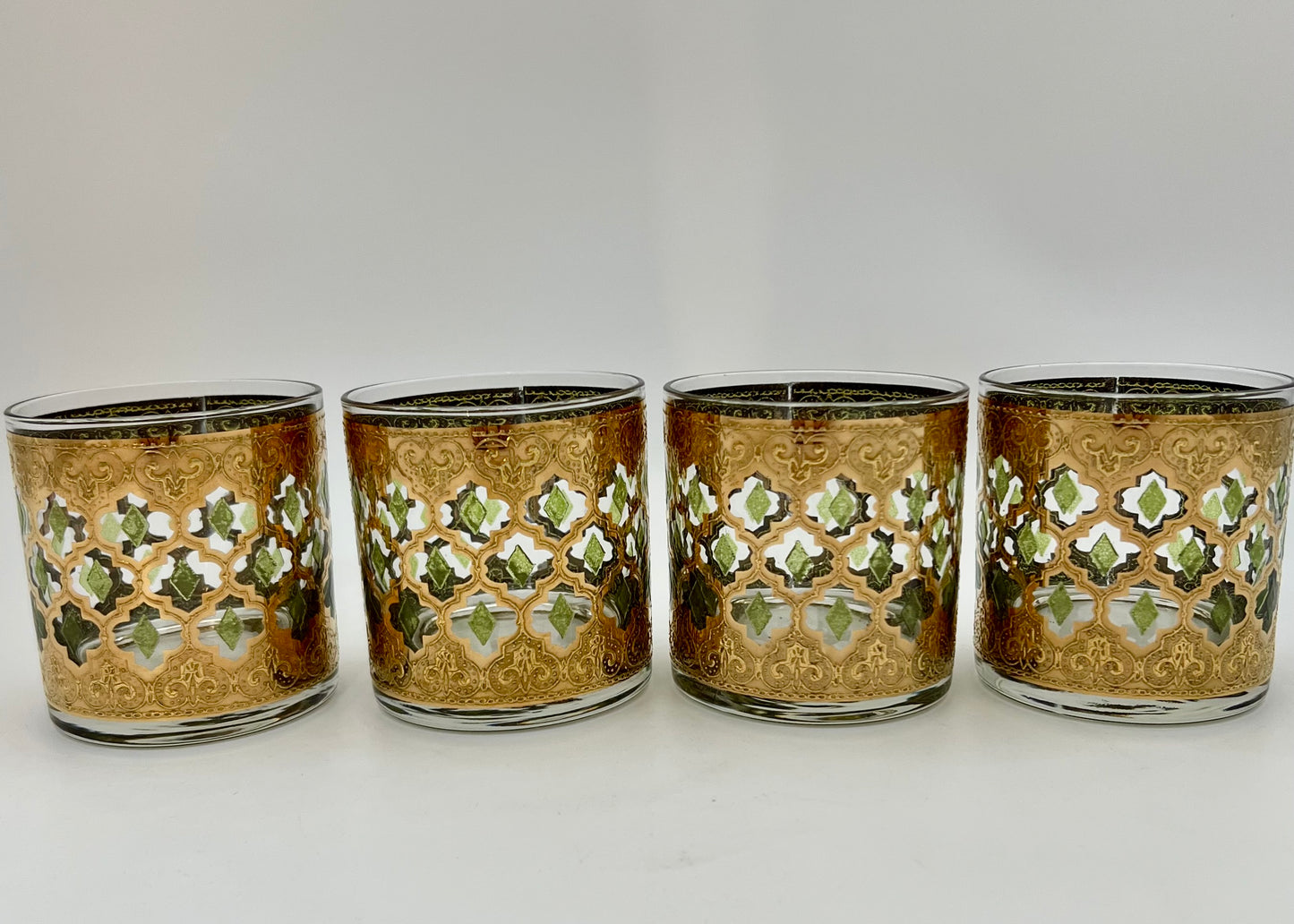 VINTAGE CULVER SINGLE SIZED VALENCIA OLD FASHIONED GLASSES, SET OF 4