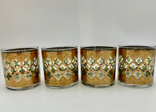 VINTAGE CULVER SINGLE SIZED VALENCIA OLD FASHIONED GLASSES, SET OF 4