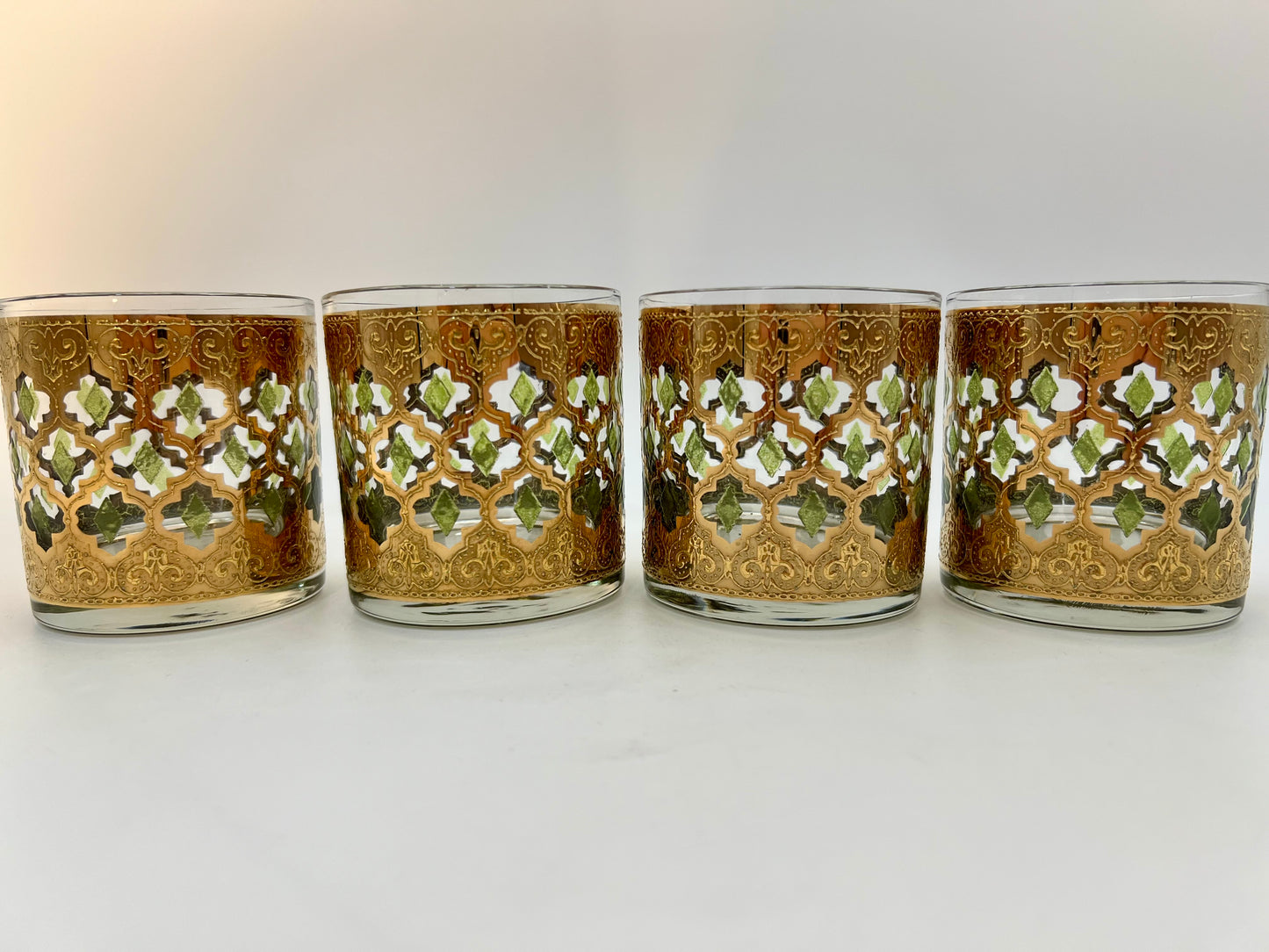 VINTAGE CULVER SINGLE SIZED VALENCIA OLD FASHIONED GLASSES, SET OF 4