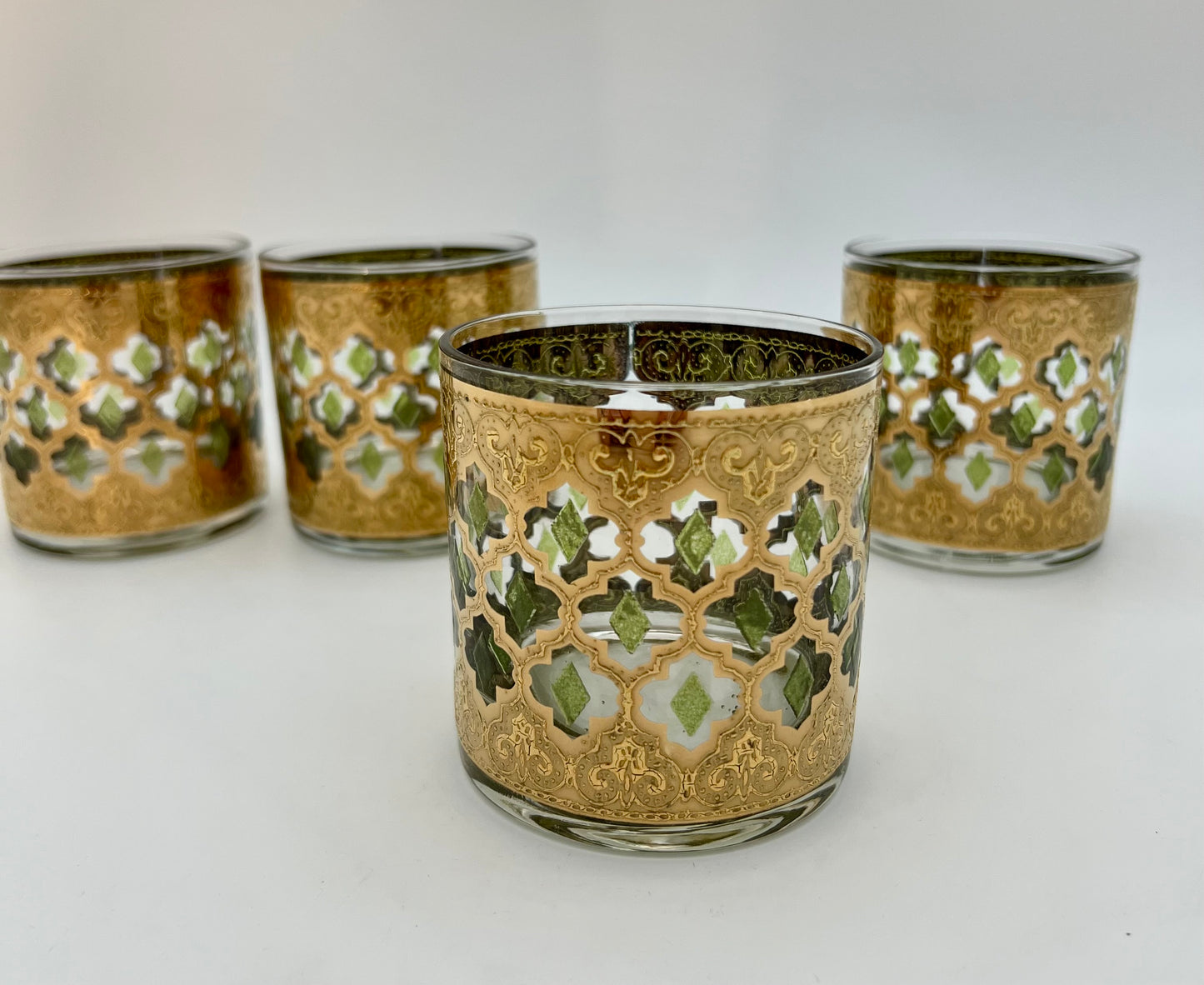VINTAGE CULVER SINGLE SIZED VALENCIA OLD FASHIONED GLASSES, SET OF 4