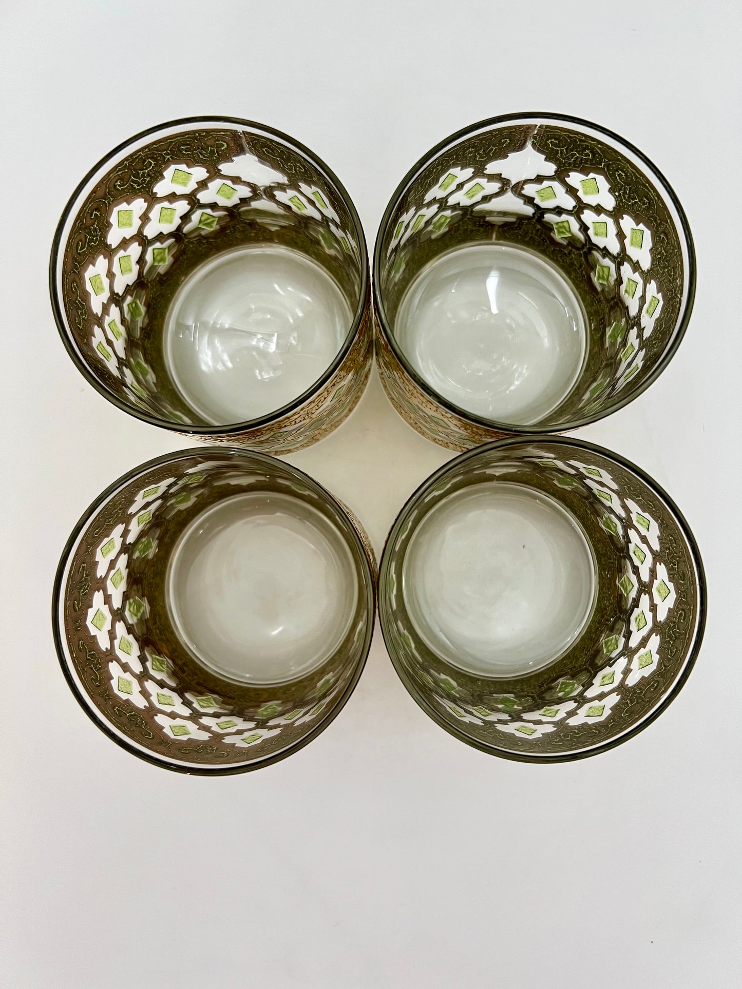 VINTAGE CULVER SINGLE SIZED VALENCIA OLD FASHIONED GLASSES, SET OF 4