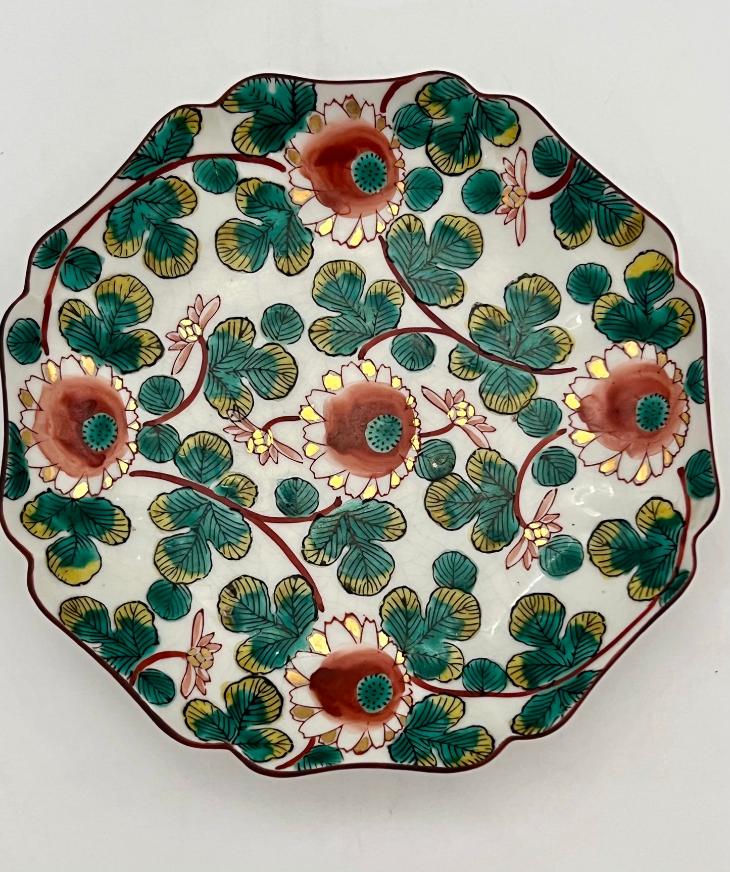VINTAGE FITZ AND FLOYD ASIAN-INSPIRED PLATE, CIRCA 1975
