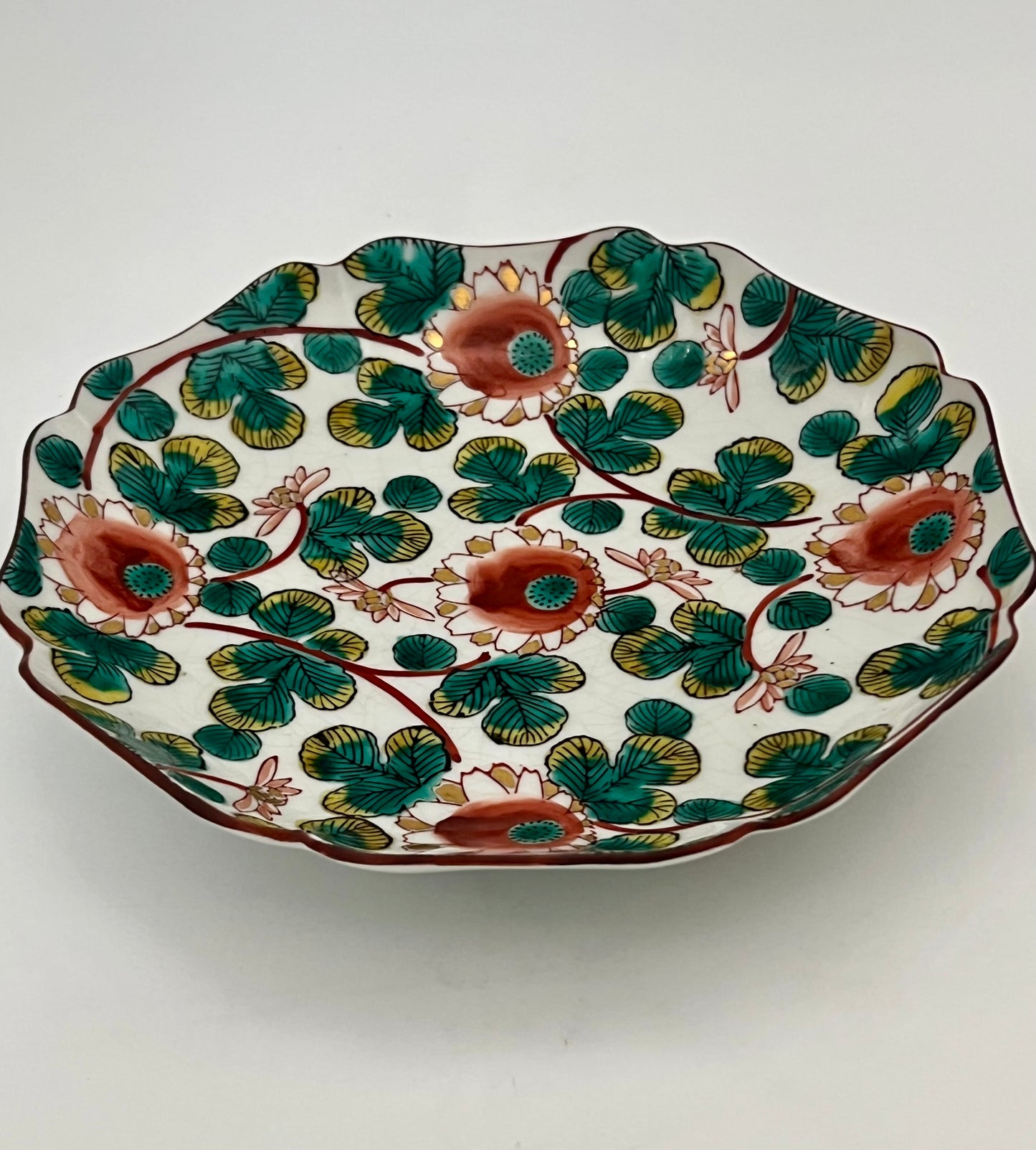 VINTAGE FITZ AND FLOYD ASIAN-INSPIRED PLATE, CIRCA 1975