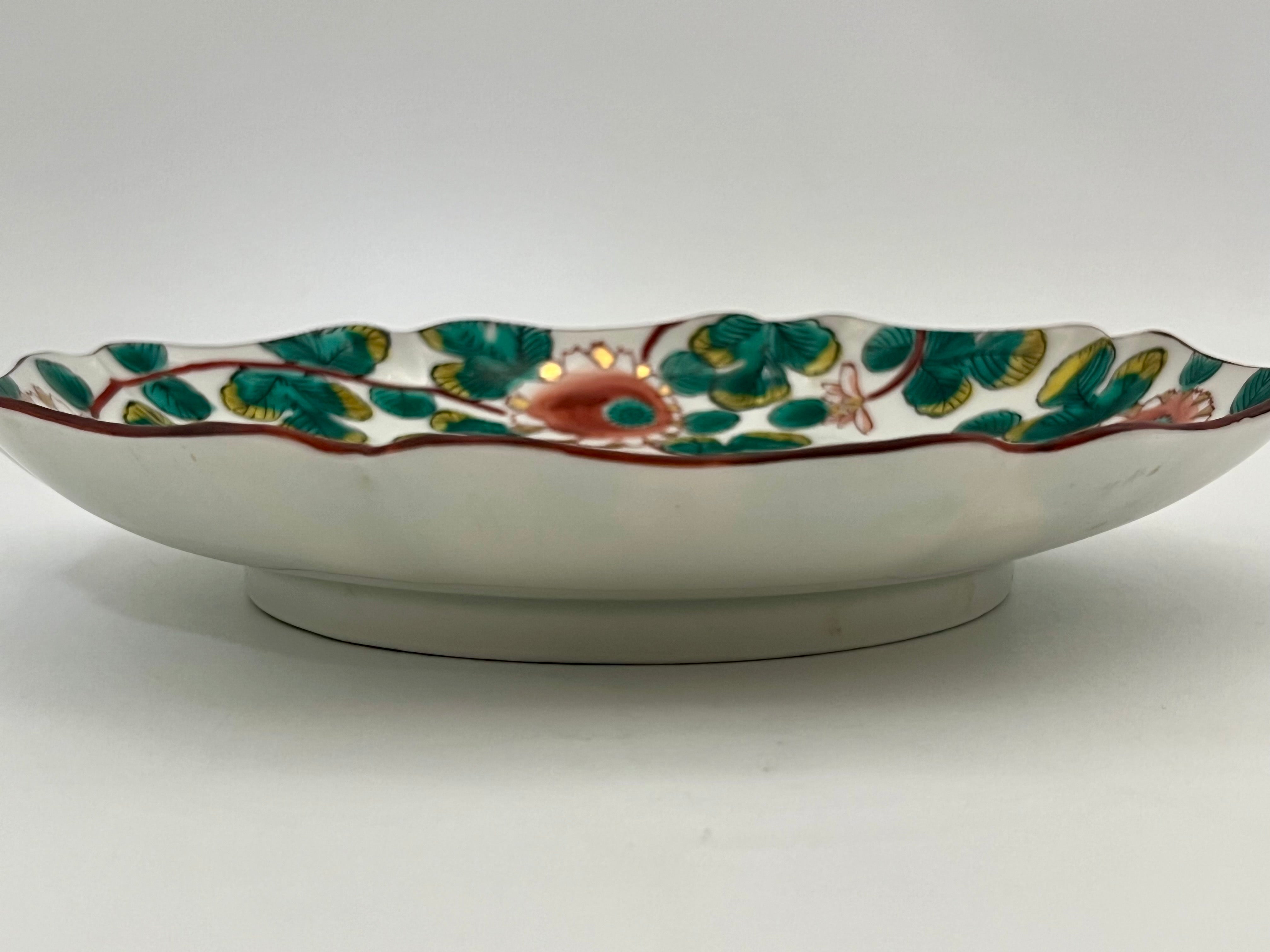 VINTAGE FITZ & FLOYD CLOISONNÉ STYLE FLORAL SHALLOW BOWL – 1974 – 8.25”