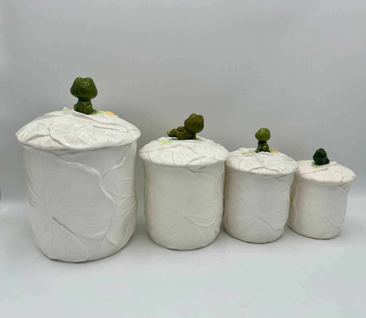 NEIL THE FROG SEARS ROEBUCK CANISTERS, SET OF 4