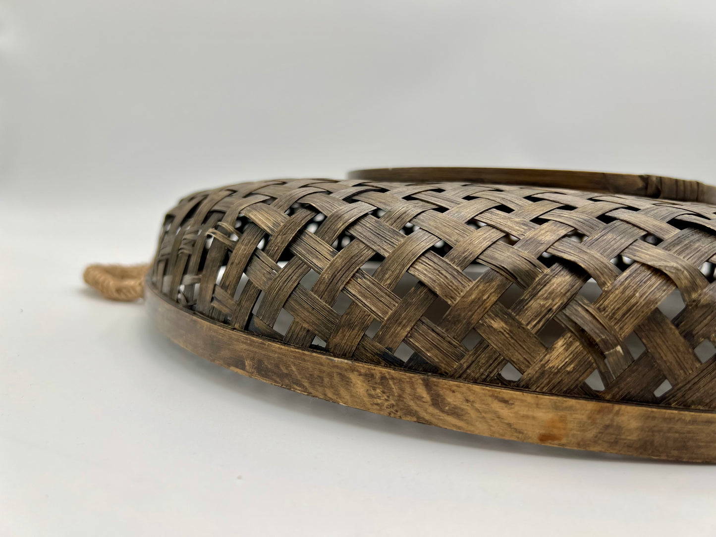 MIDCENTURY WICKER BOHO WALL MIRROR