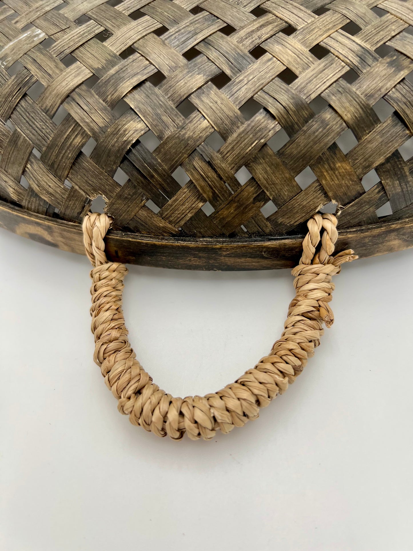 MIDCENTURY WICKER BOHO WALL MIRROR