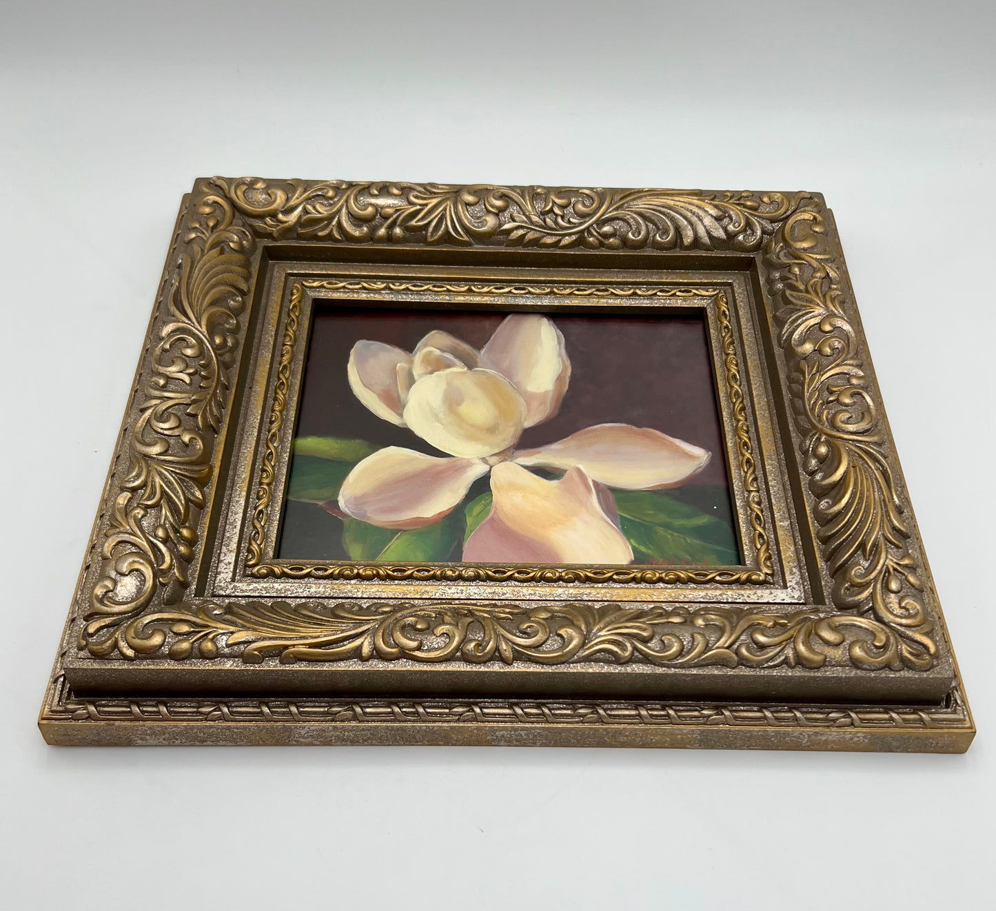 FRAMED MAGNOLIA PRINT BY ARTIST JOAN COLE