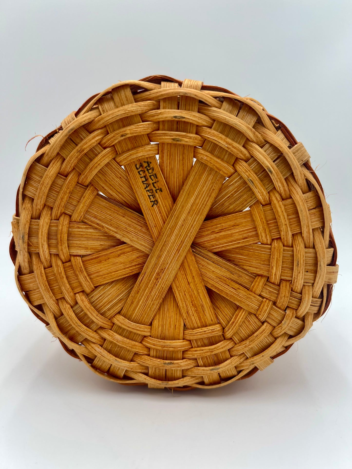 VINTAGE ARTIST SIGNED HANDMADE BASKET