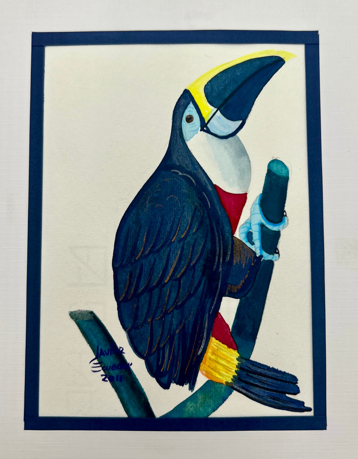 SET OF SIX 4X6 BIRDS OF EQUADOR ORIGINAL JAVIER PAINTINGS