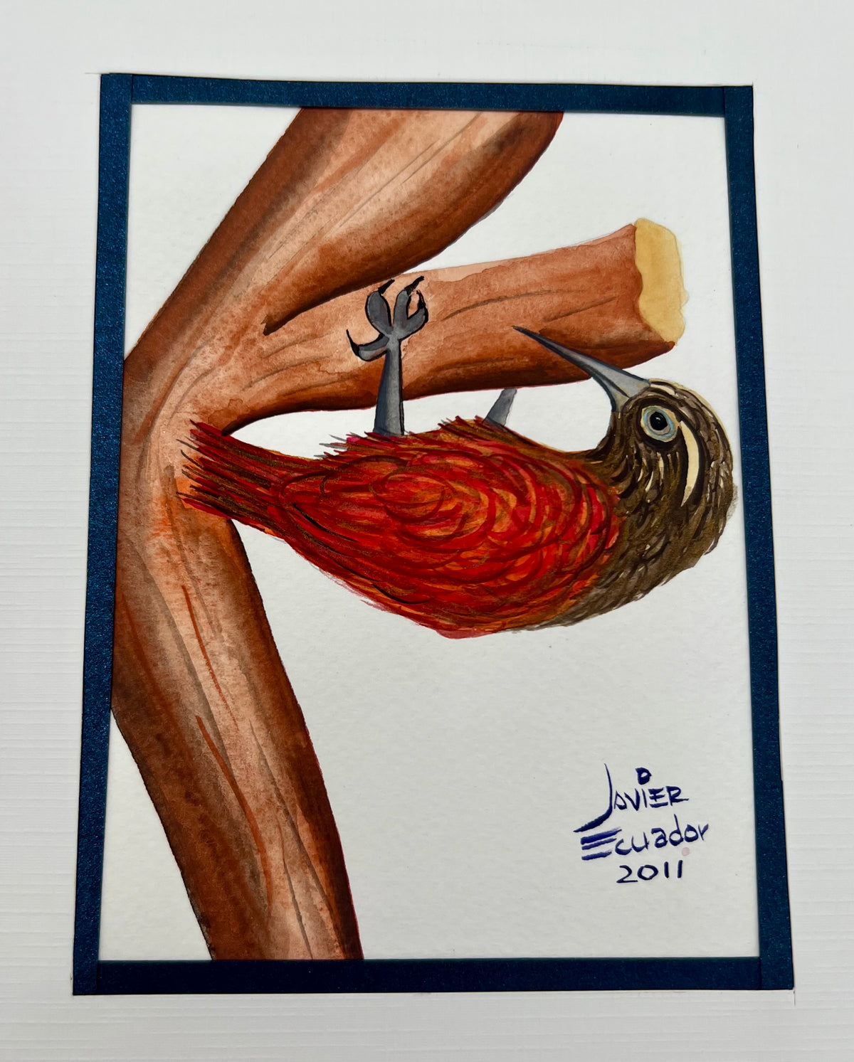 SET OF SIX 4X6 BIRDS OF EQUADOR ORIGINAL JAVIER PAINTINGS