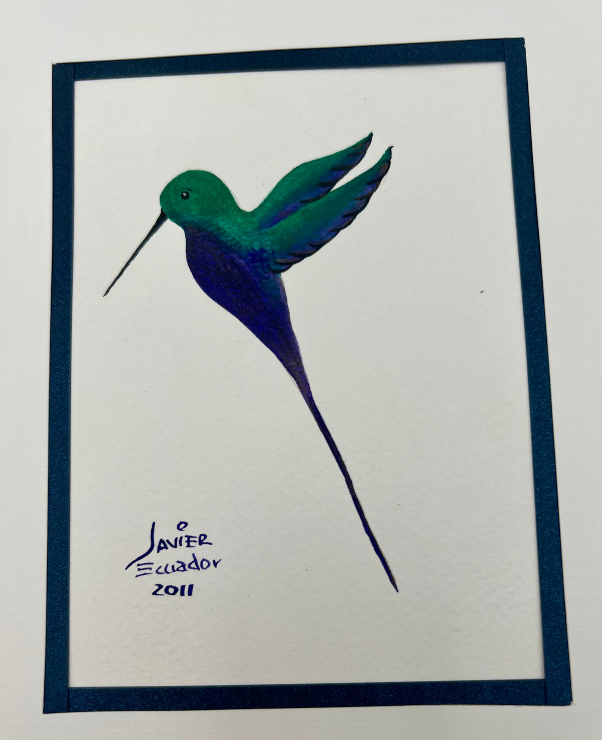 SET OF SIX 4X6 BIRDS OF EQUADOR ORIGINAL JAVIER PAINTINGS