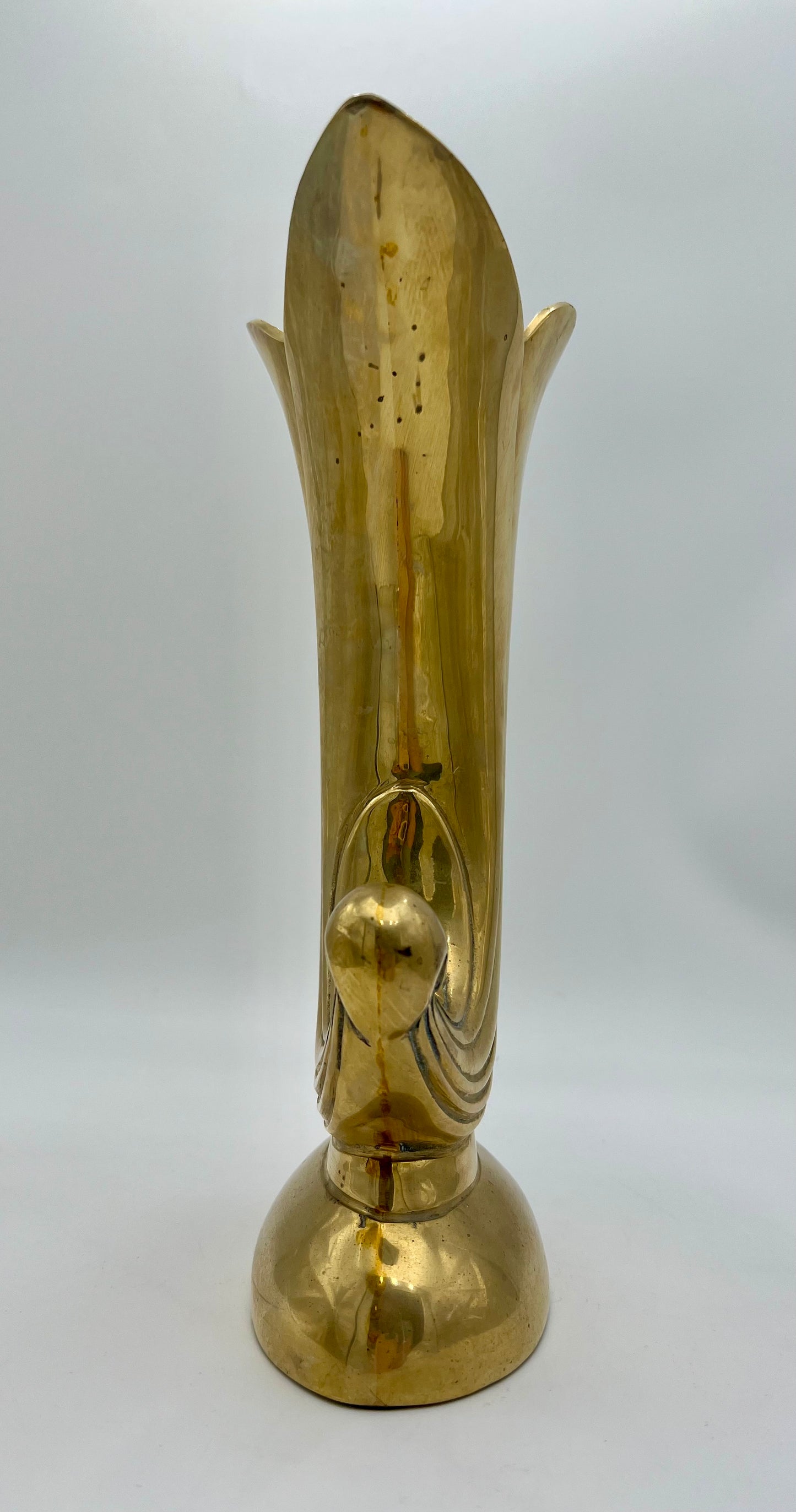 VINTAGE HEAVY BRASS VASE/PLANTER