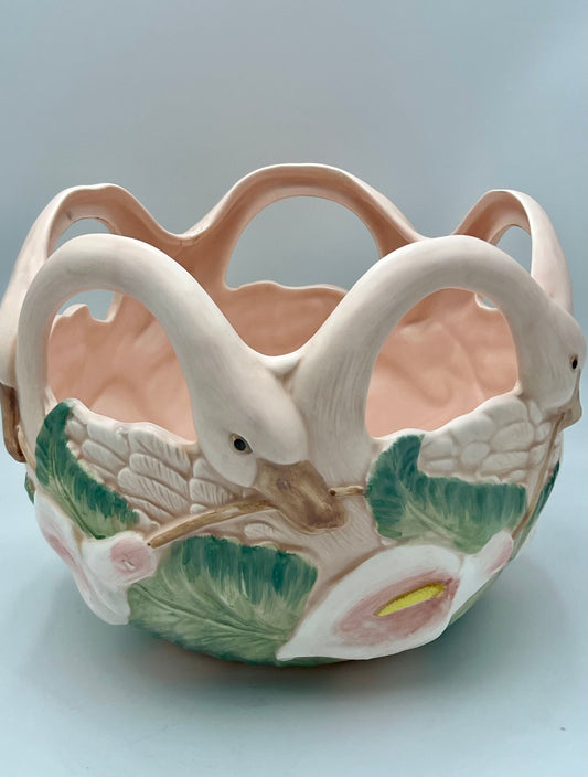 VERY RARE FITZ & FLOYD "LILY OF THE VALLEY" CENTERPIECE BOWL, CIRCA 1987