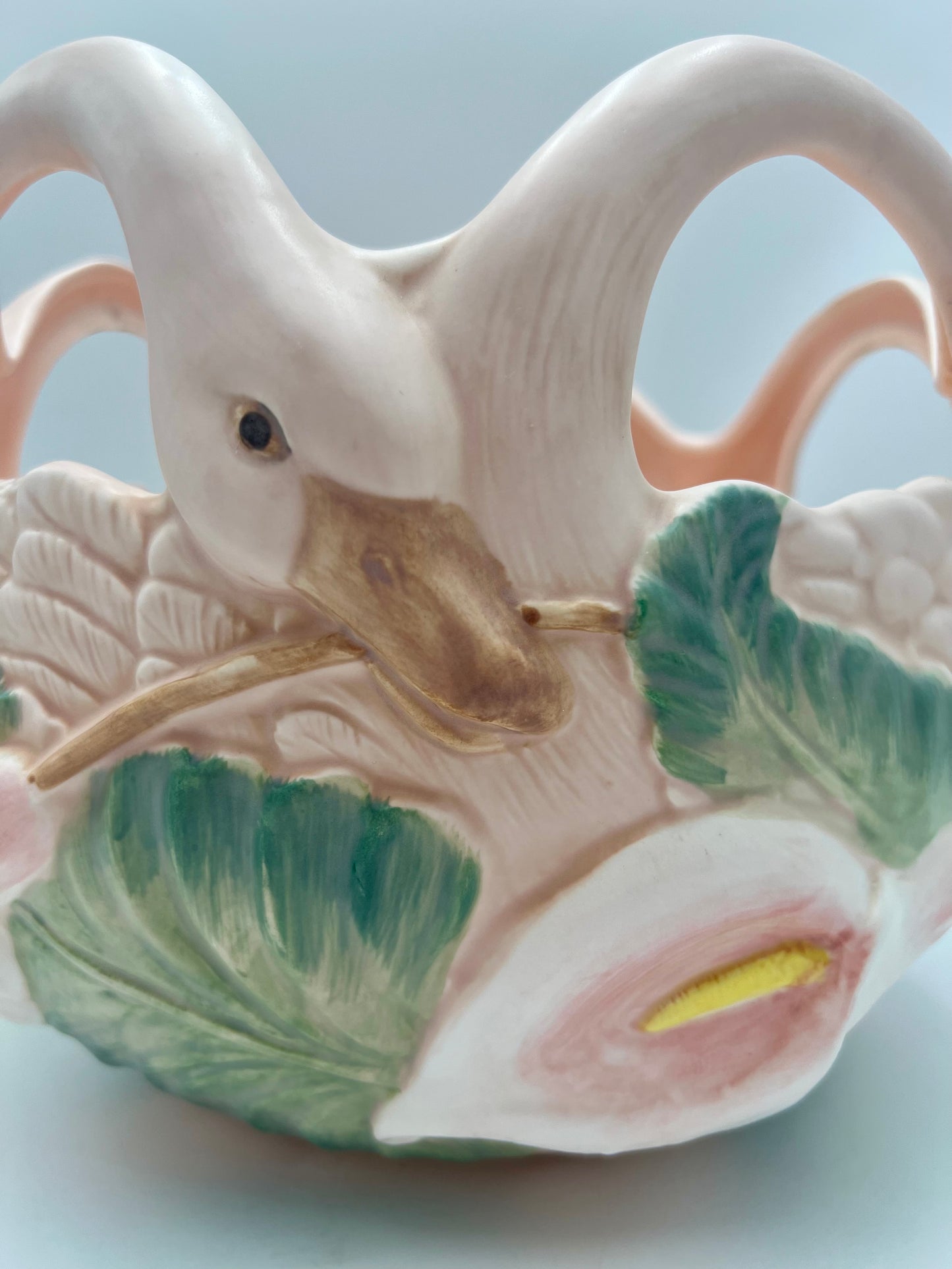 VERY RARE FITZ & FLOYD "LILY OF THE VALLEY" CENTERPIECE BOWL, CIRCA 1987