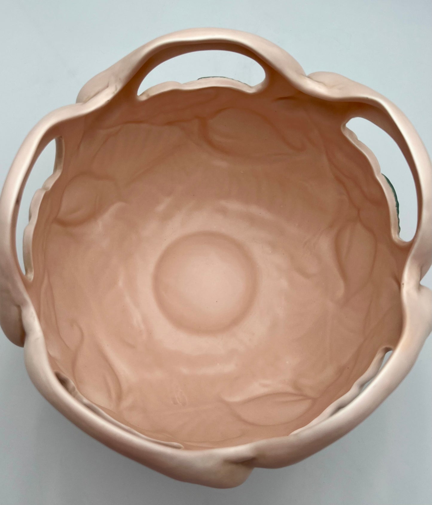 VERY RARE FITZ & FLOYD "LILY OF THE VALLEY" CENTERPIECE BOWL, CIRCA 1987