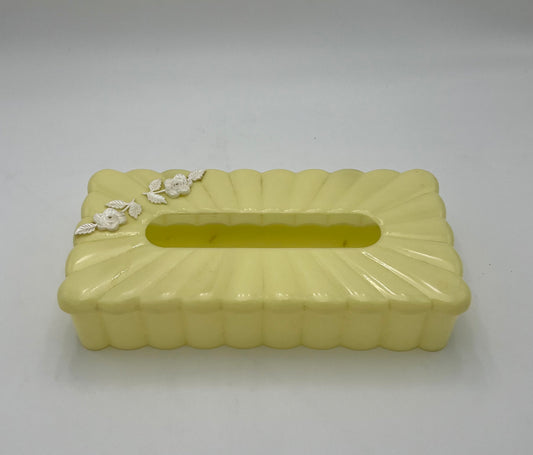 1950s/1960s MENDA CO. PALE YELLOW TISSUE HOLDER