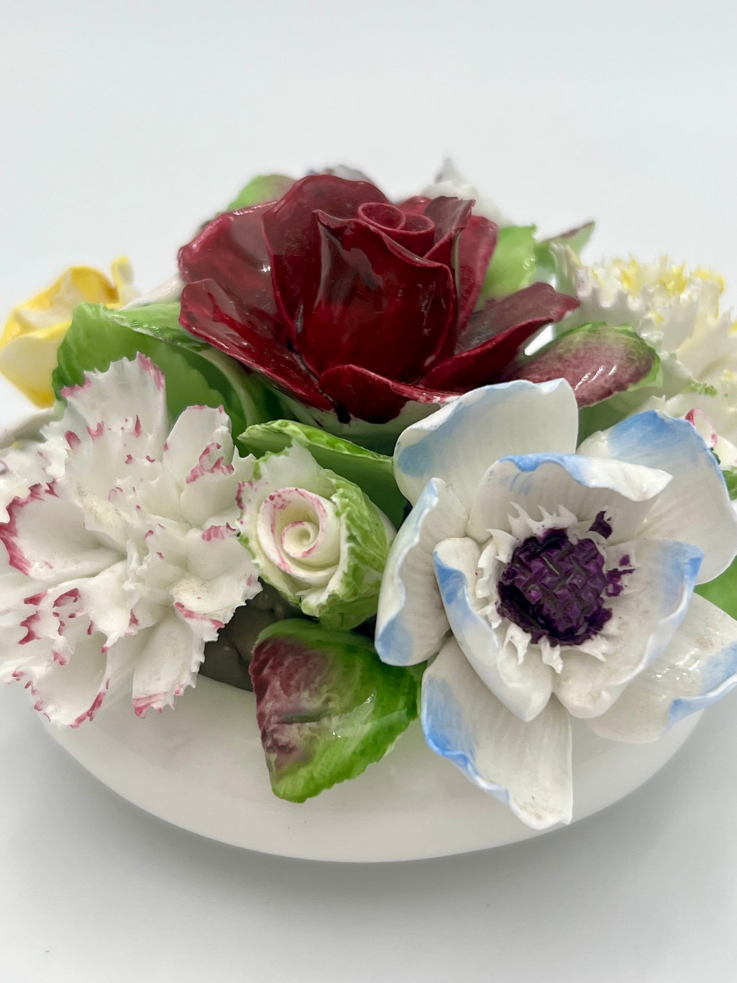 Antique Royal Doulton Bone China Floral Figurine, Circa 1901-1922