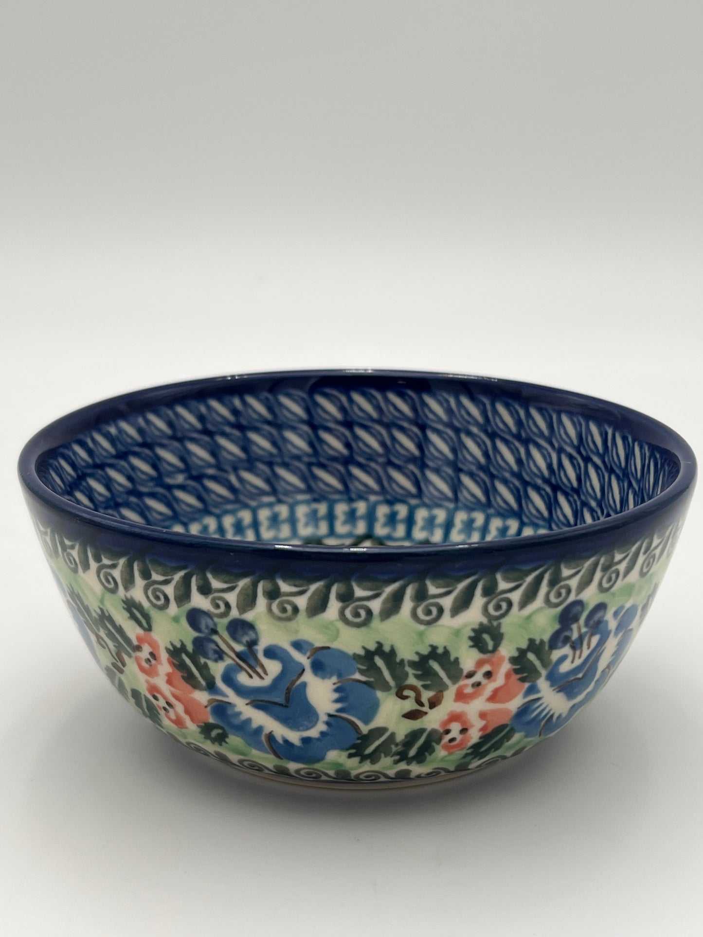 PAIR OF BOLESLAWIEC HANDMADE POLISH POTTERY SMALL DIP BOWLS