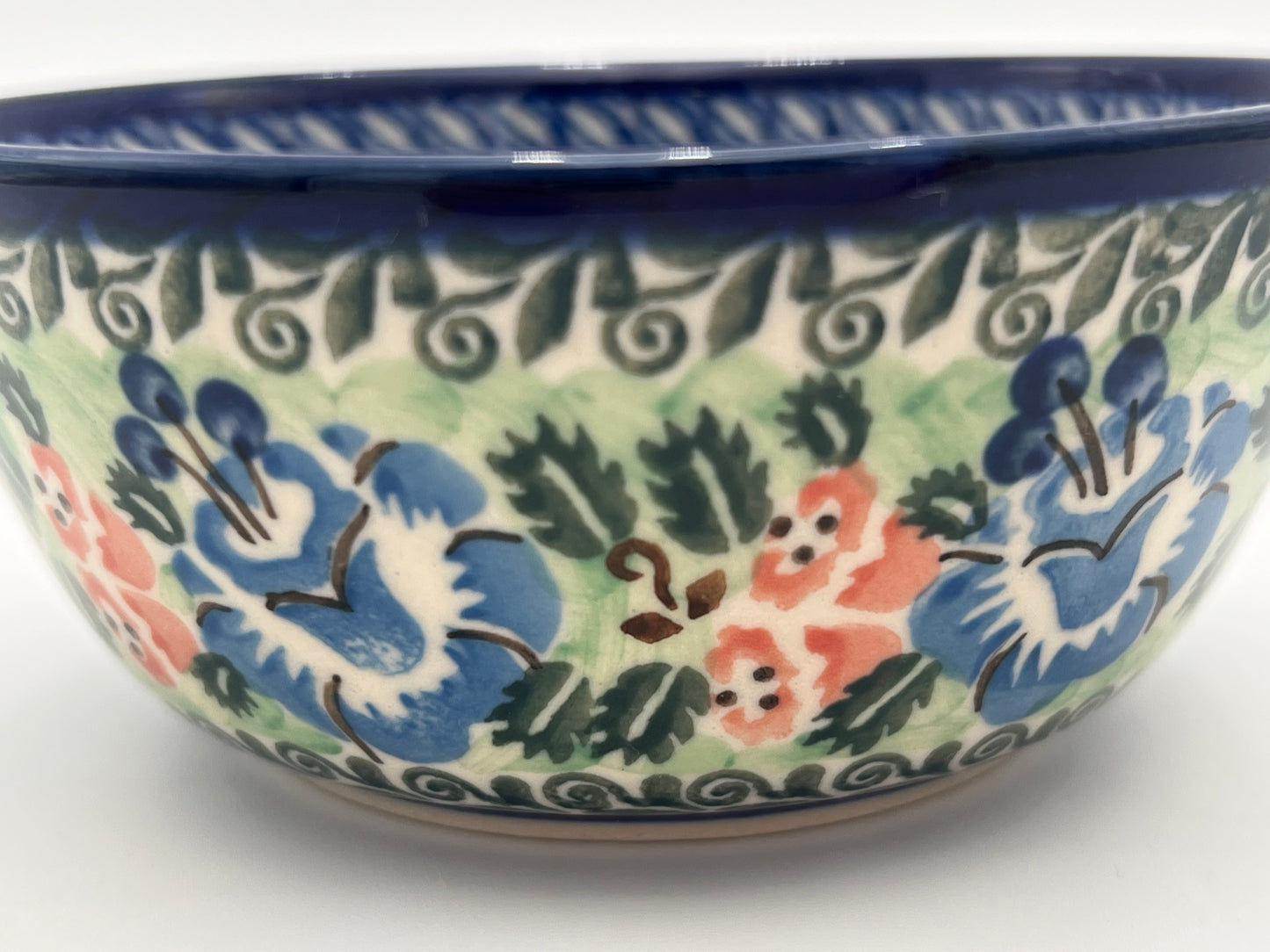 PAIR OF BOLESLAWIEC HANDMADE POLISH POTTERY SMALL DIP BOWLS