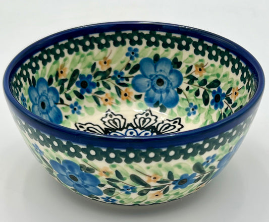 PAIR OF BOLESLAWIEC HANDMADE POLISH POTTERY SMALL DIP BOWLS