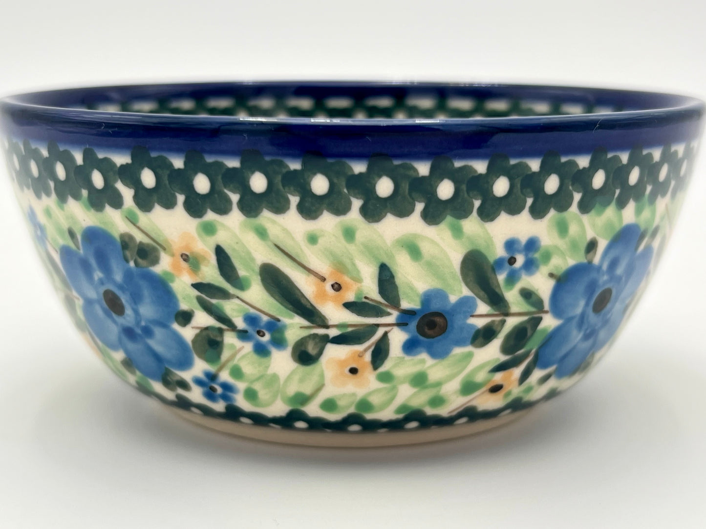 PAIR OF BOLESLAWIEC HANDMADE POLISH POTTERY SMALL DIP BOWLS
