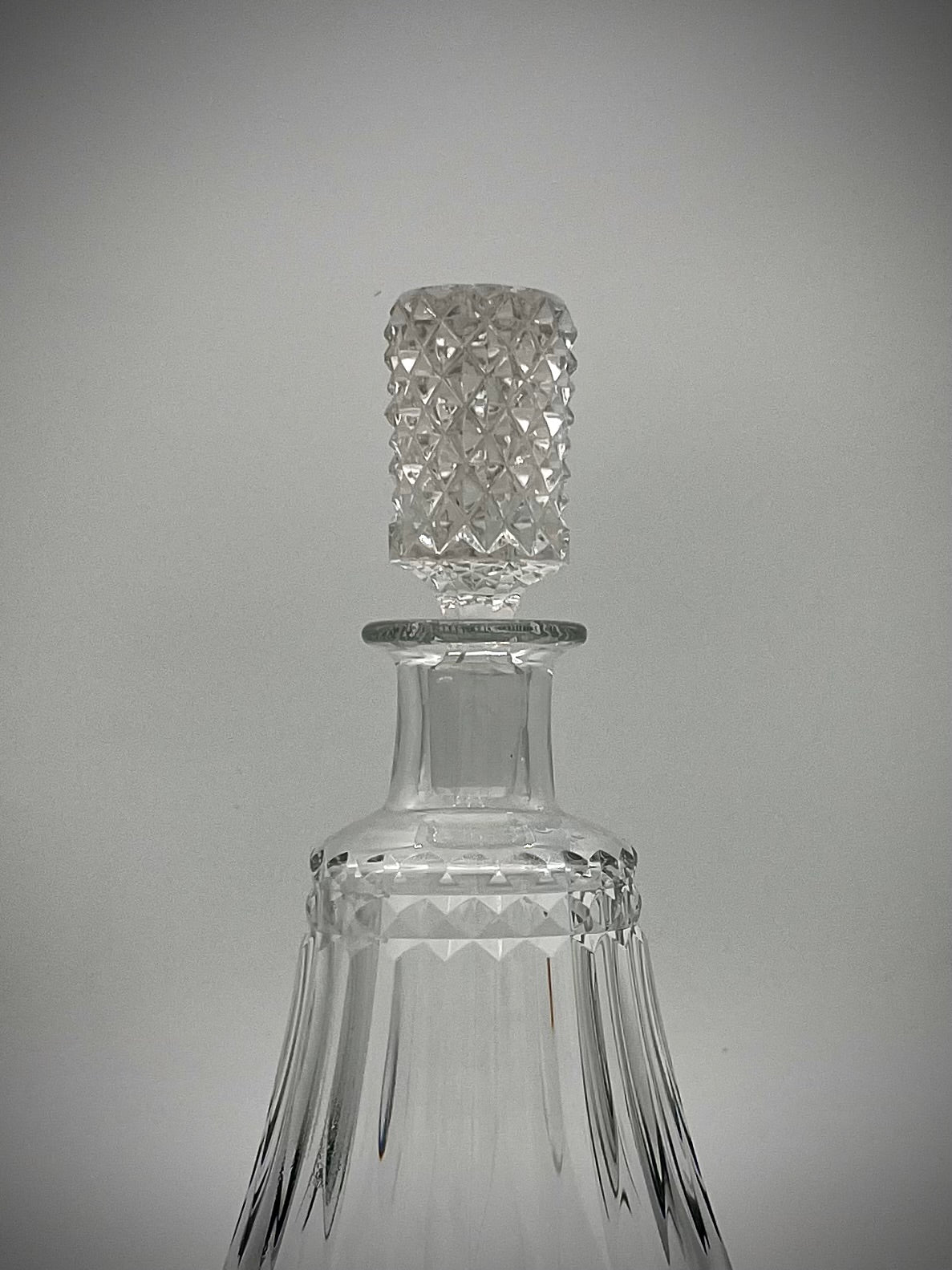 VINTAGE 1940s BACCARAT FRANCE “TALLEYRAND” CRYSTAL DECANTER WITH STOPPER – MARKED FRENCH LUXURY BARWARE