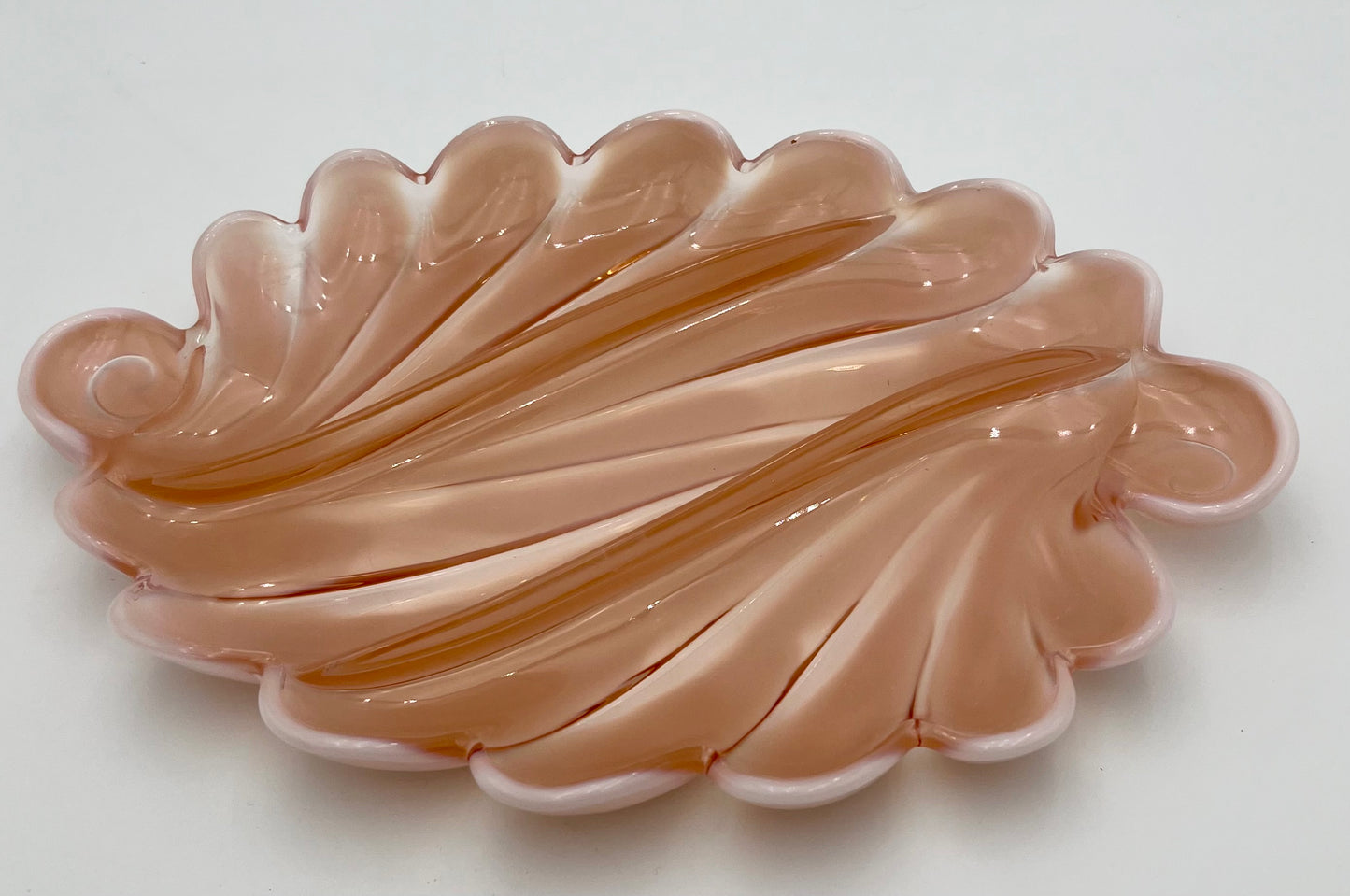 ANTIQUE 1930s ART DECO DUNCAN MILLER OPALESCENT GLASS RELISH TRAY
