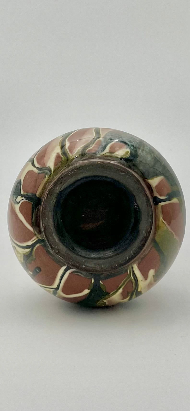 VINTAGE DRIP GLAZE STUDIO POTTERY VASE