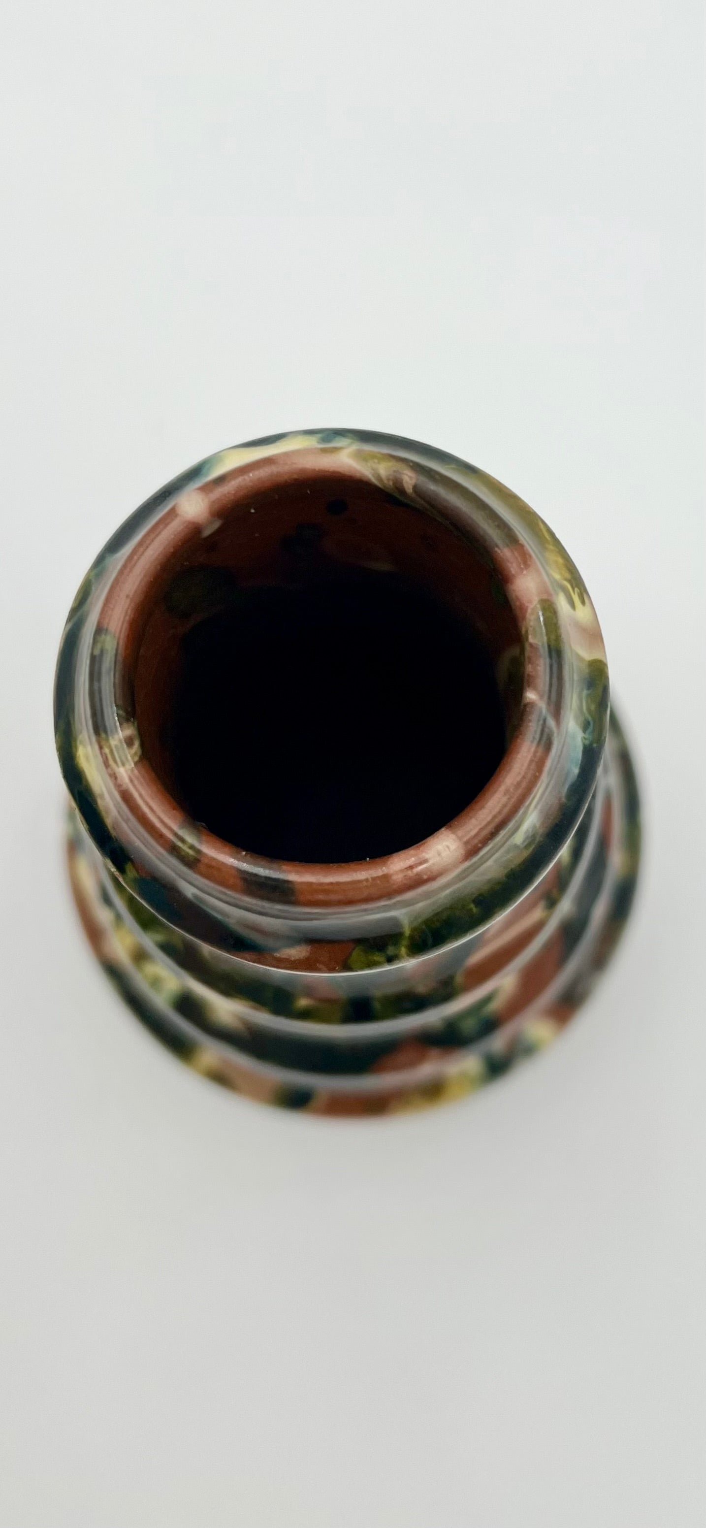 VINTAGE DRIP GLAZE STUDIO POTTERY VASE