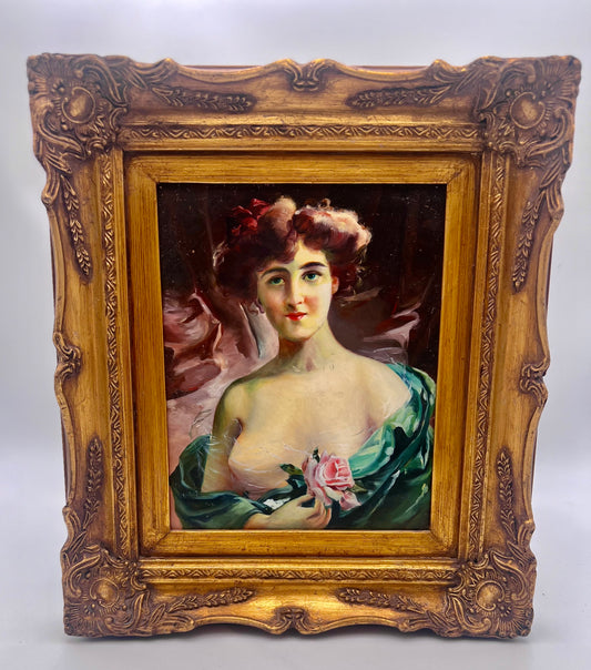 VINTAGE ORIGINAL OIL PAINTING BY UNKNOWN ARTISIT