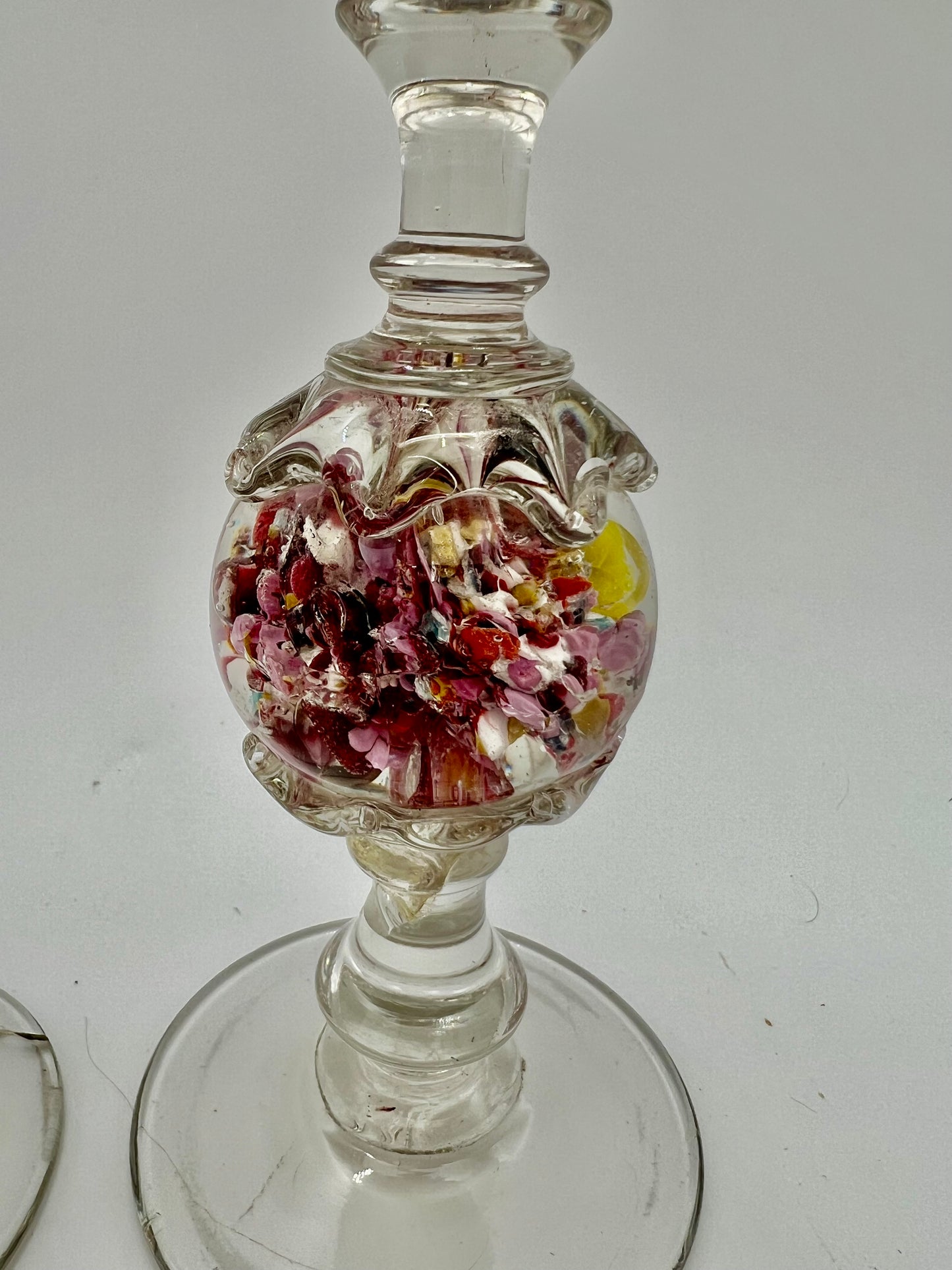 ANTIQUE NINETEENTH CENTURY FRENCH SULPHIDE BLOWN GLASS NECKLACE STANDS