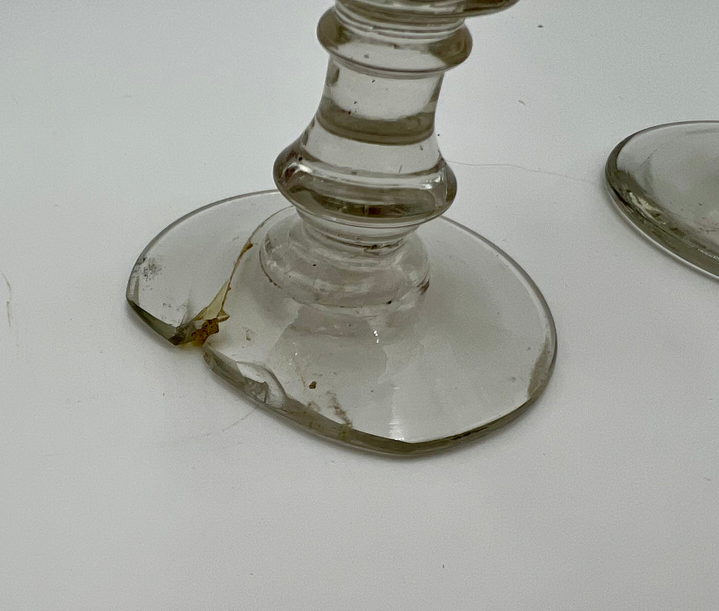 ANTIQUE NINETEENTH CENTURY FRENCH SULPHIDE BLOWN GLASS NECKLACE STANDS