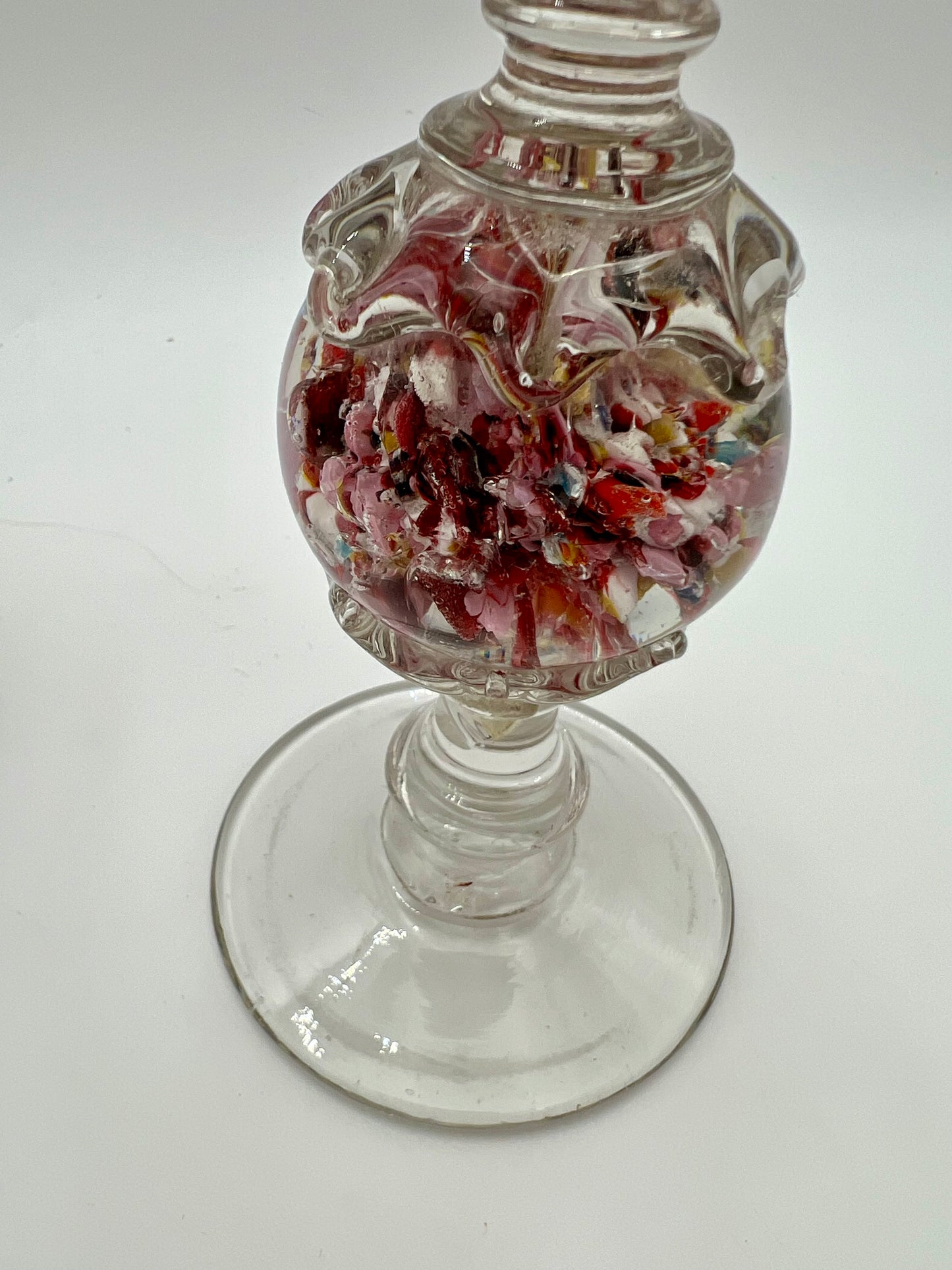 ANTIQUE NINETEENTH CENTURY FRENCH SULPHIDE BLOWN GLASS NECKLACE STANDS