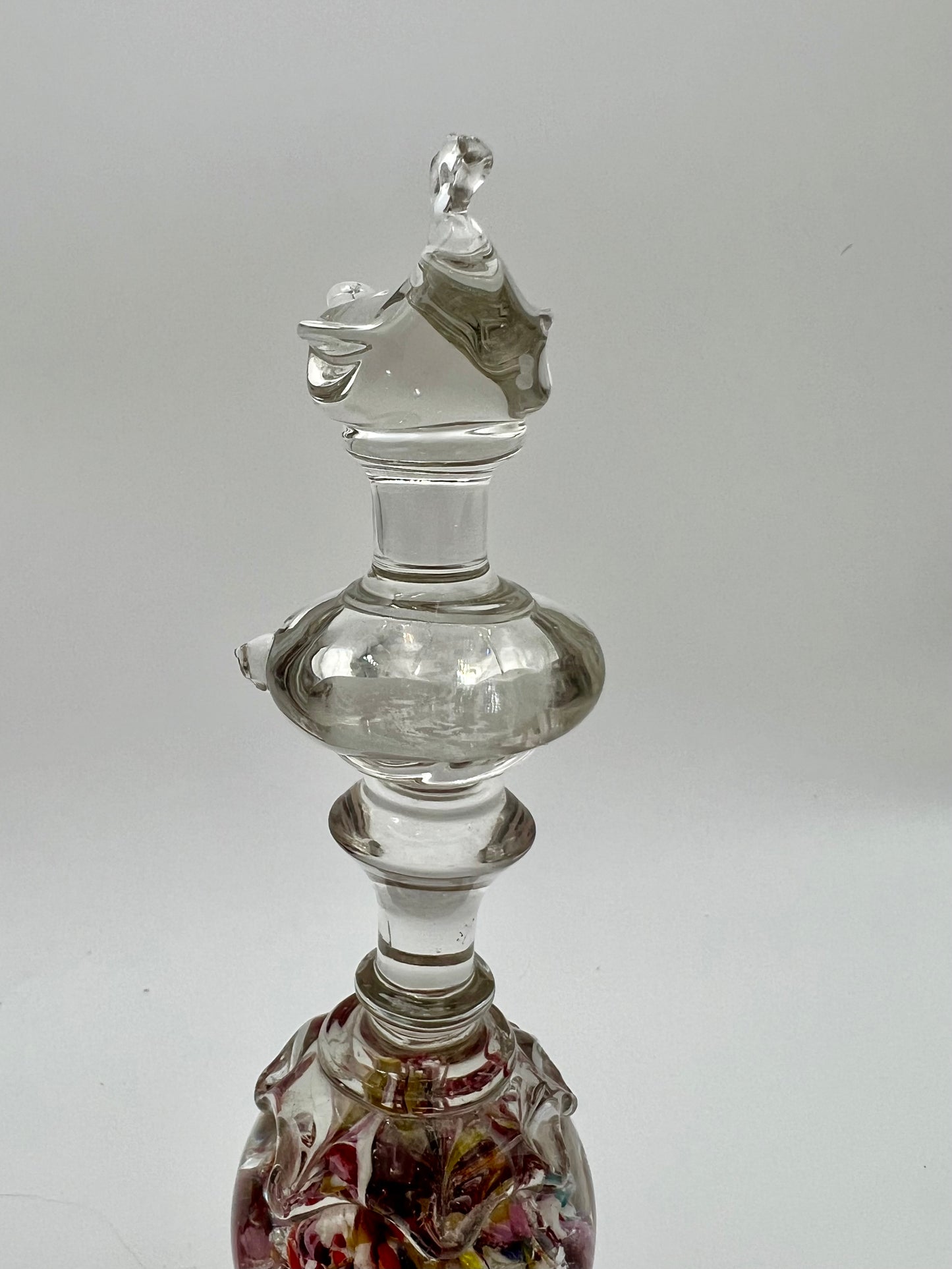 ANTIQUE NINETEENTH CENTURY FRENCH SULPHIDE BLOWN GLASS NECKLACE STANDS