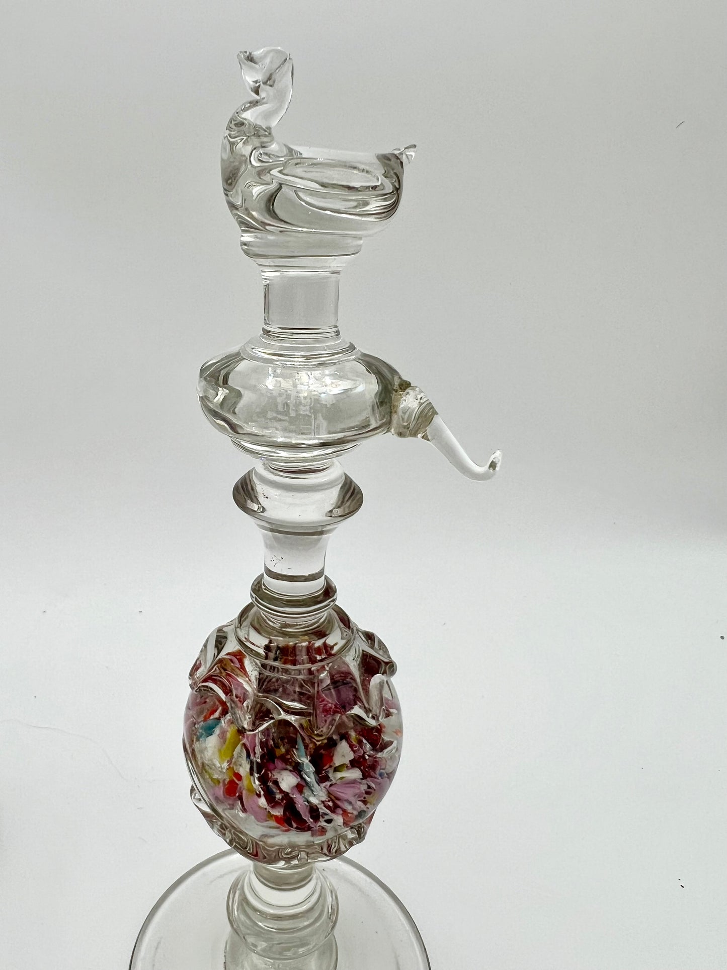 ANTIQUE NINETEENTH CENTURY FRENCH SULPHIDE BLOWN GLASS NECKLACE STANDS