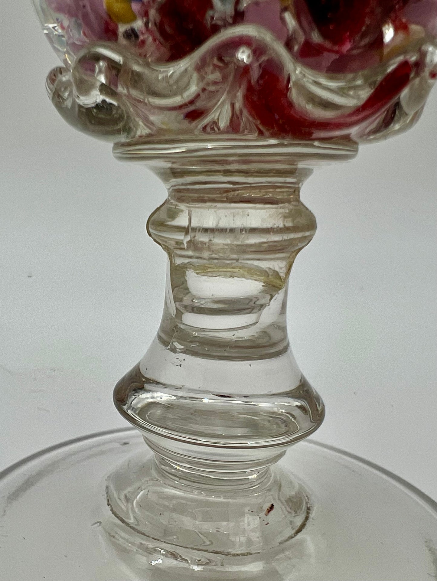 ANTIQUE NINETEENTH CENTURY FRENCH SULPHIDE BLOWN GLASS NECKLACE STANDS