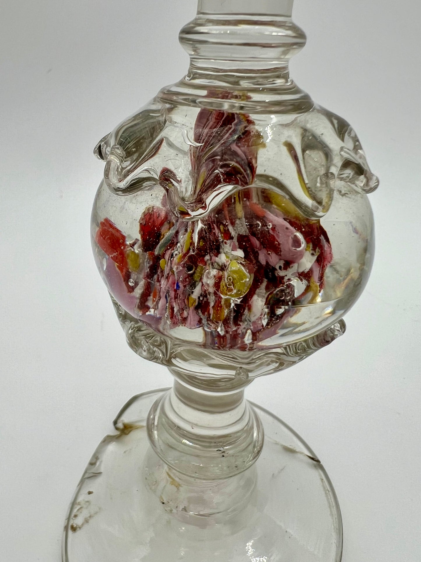 ANTIQUE NINETEENTH CENTURY FRENCH SULPHIDE BLOWN GLASS NECKLACE STANDS