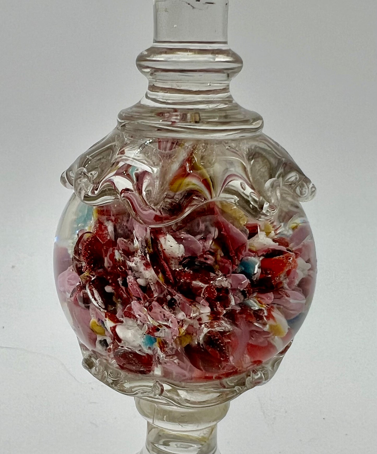 ANTIQUE NINETEENTH CENTURY FRENCH SULPHIDE BLOWN GLASS NECKLACE STANDS